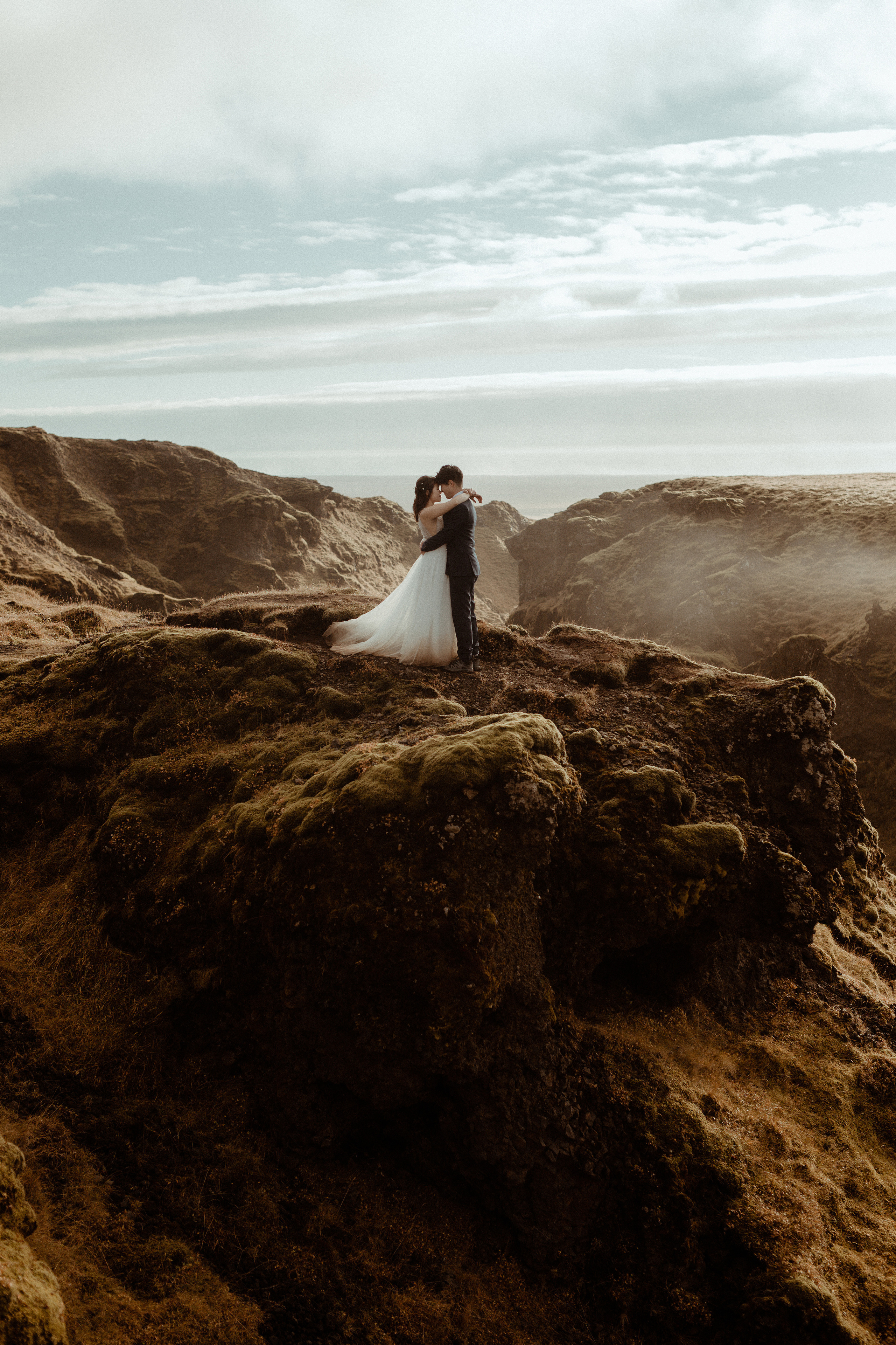 Hidden Waterfalls Iceland Elopement. Iceland elopement photographer & videographer