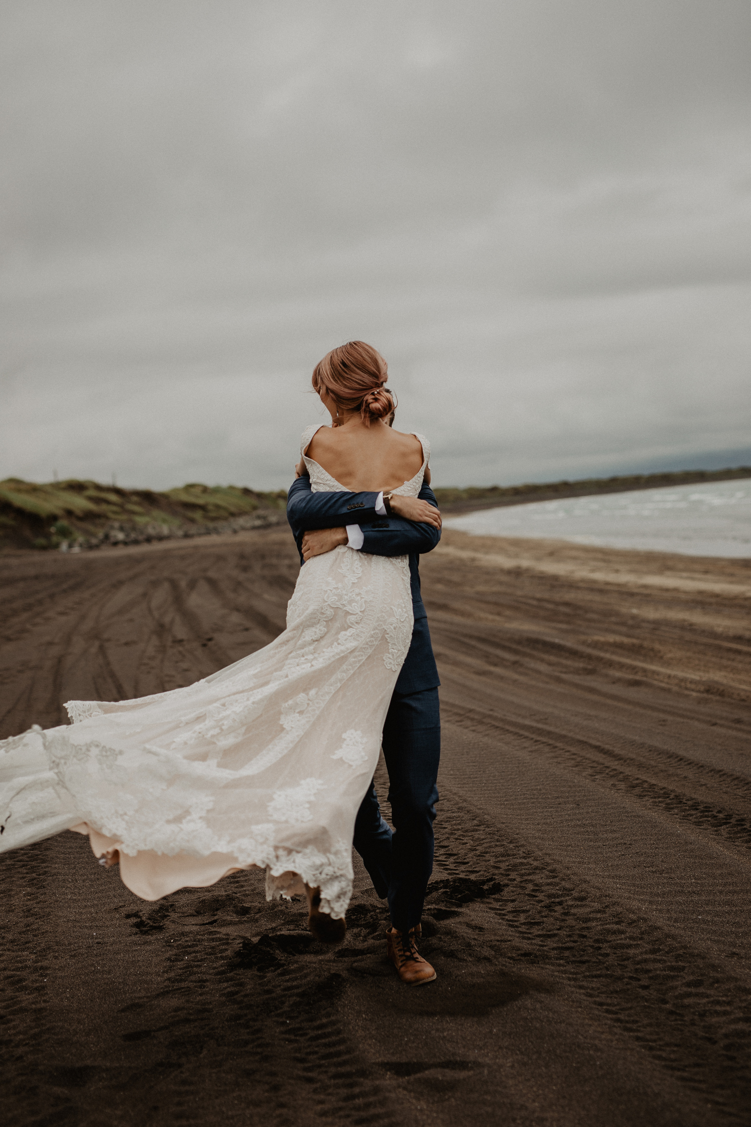Elopement at Haifoss waterfall. Iceland elopement photographer & videographer