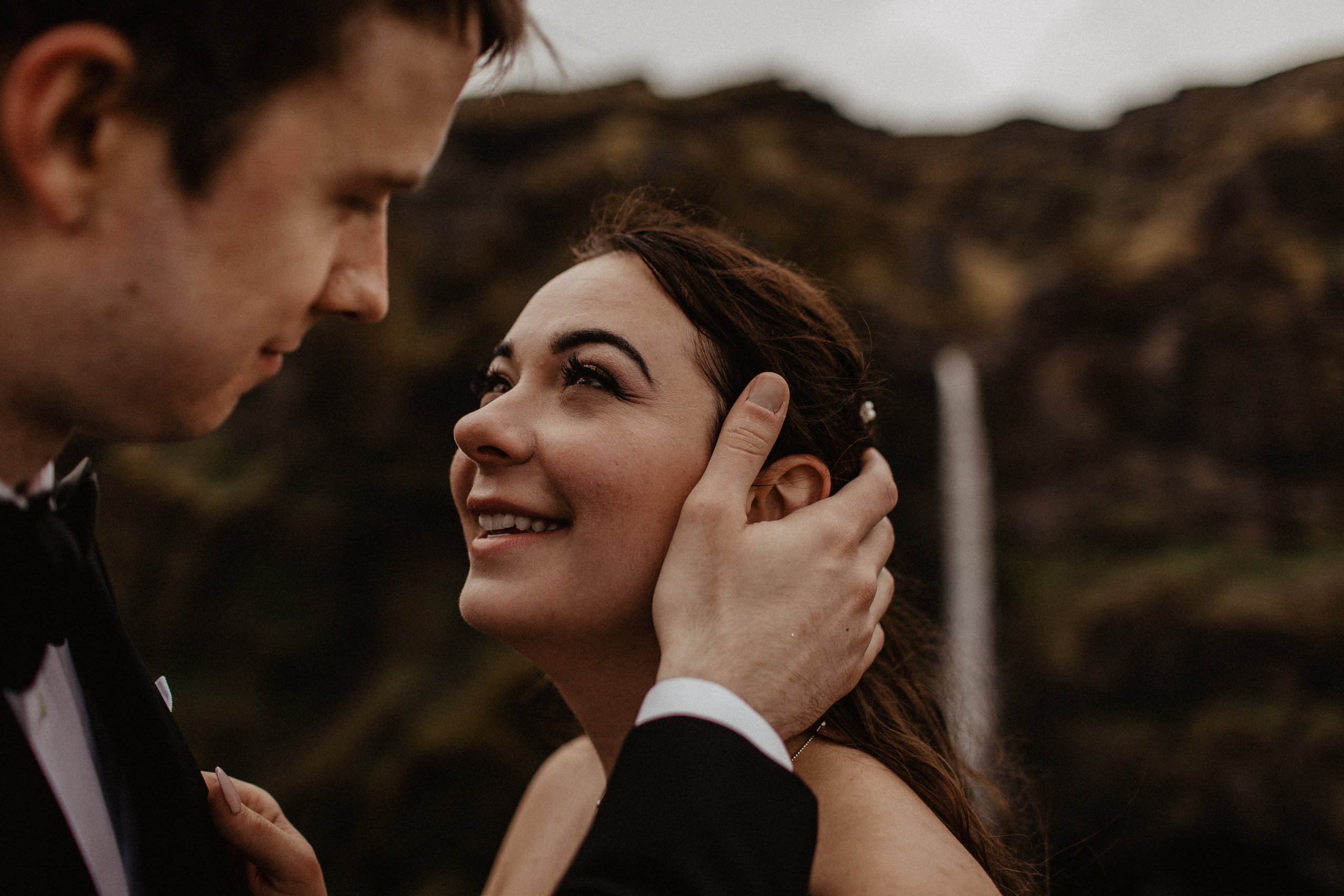 Elopement at secret canyon Iceland and diamond black beach. Iceland elopement photographer & videographer