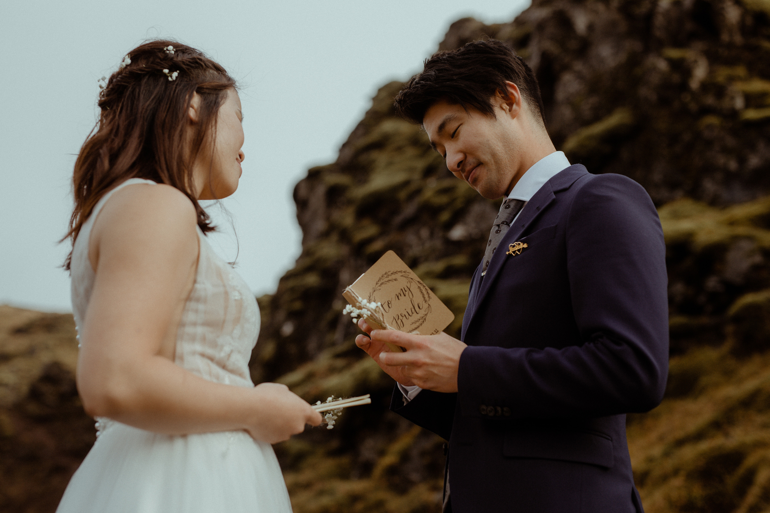 Hidden Waterfalls Iceland Elopement. Iceland elopement photographer & videographer