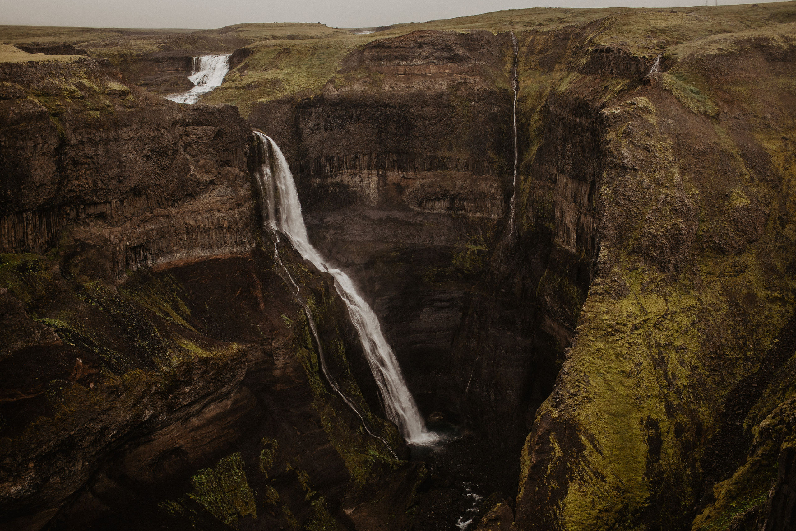 Elopement at Haifoss waterfall. Iceland elopement photographer & videographer