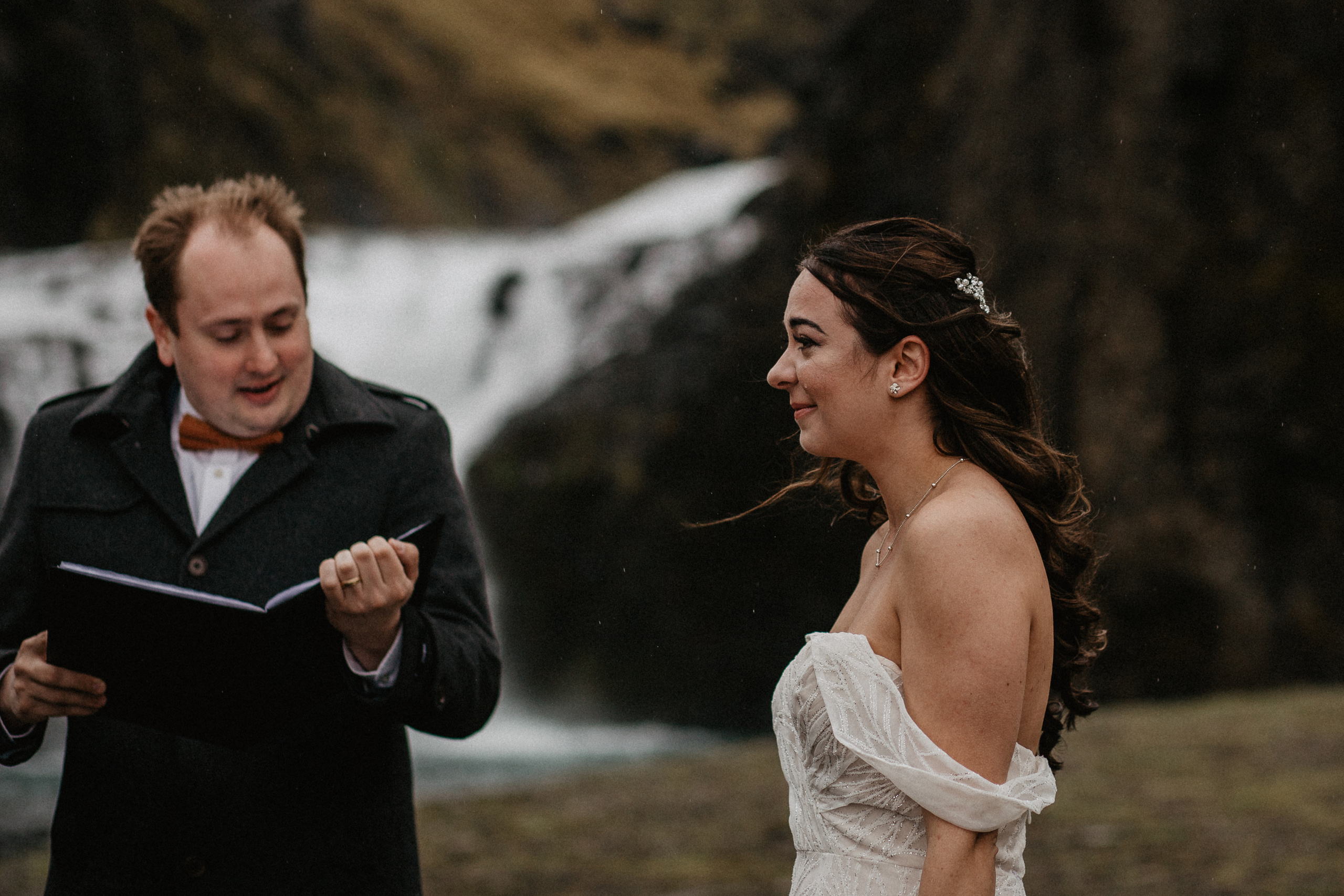 Elopement at secret canyon Iceland and diamond black beach. Iceland elopement photographer & videographer