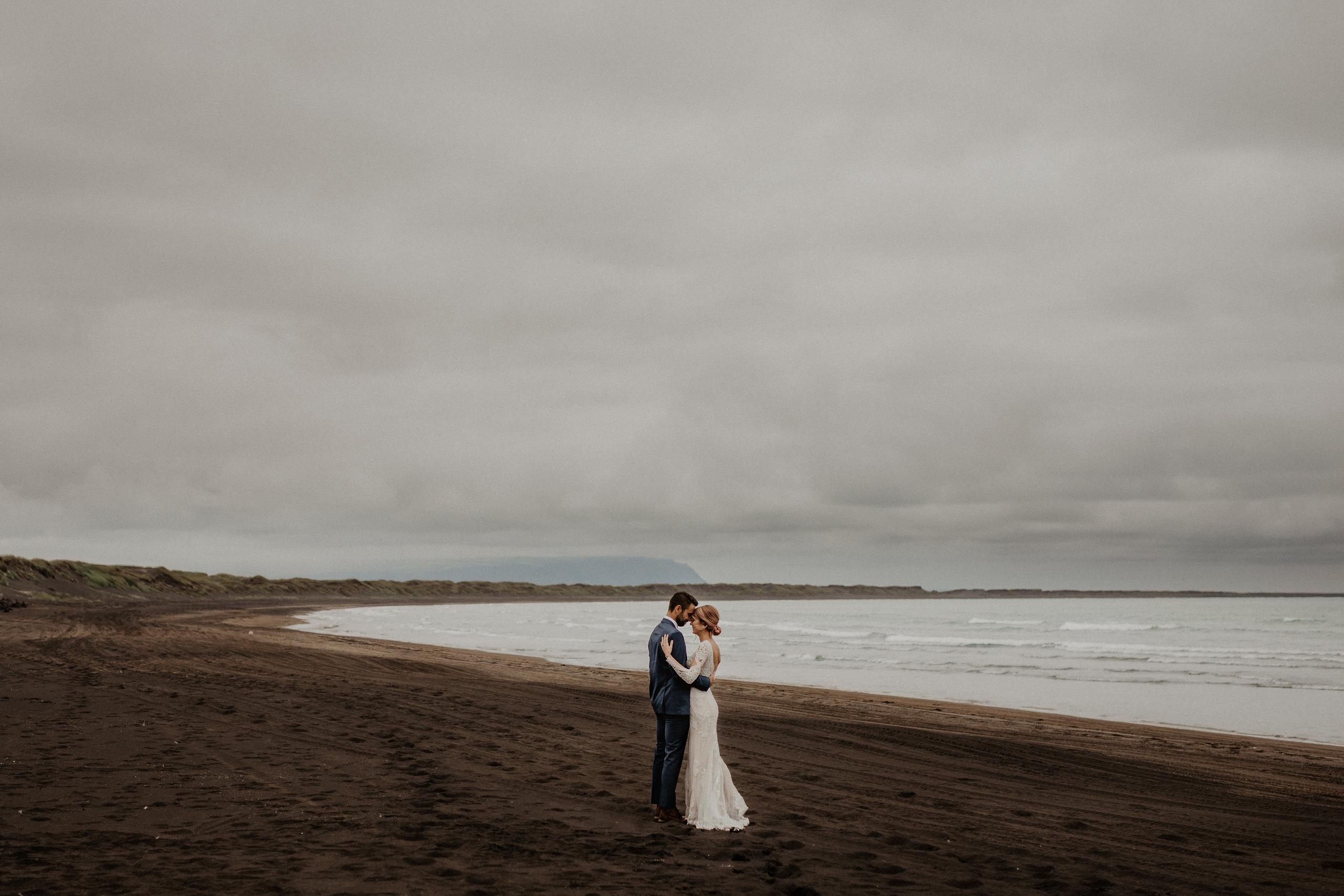 Elopement at Haifoss waterfall. Iceland elopement photographer & videographer