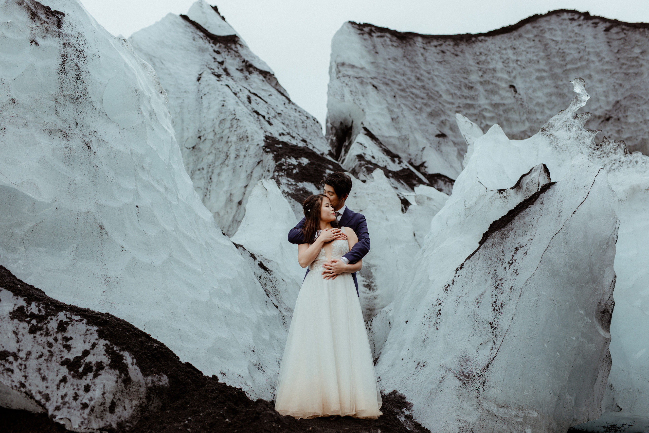 Hidden Waterfalls Iceland Elopement. Iceland elopement photographer & videographer