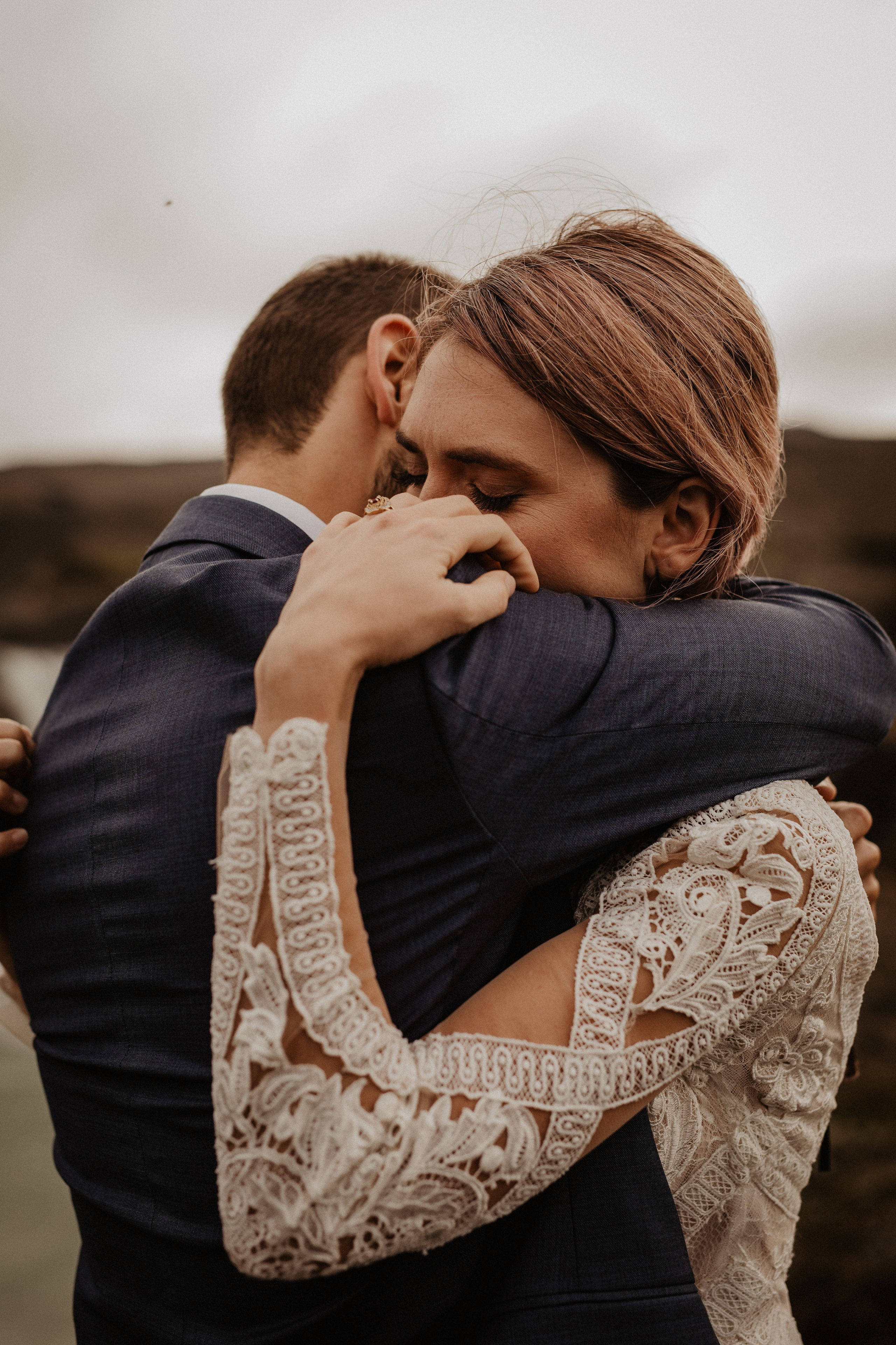 Elopement at Haifoss waterfall. Iceland elopement photographer & videographer