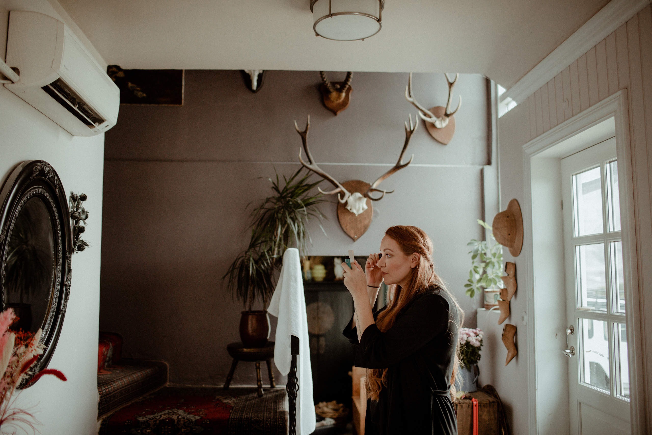 Ceremony at secret waterfall Iceland. Iceland elopement photographer & videographer