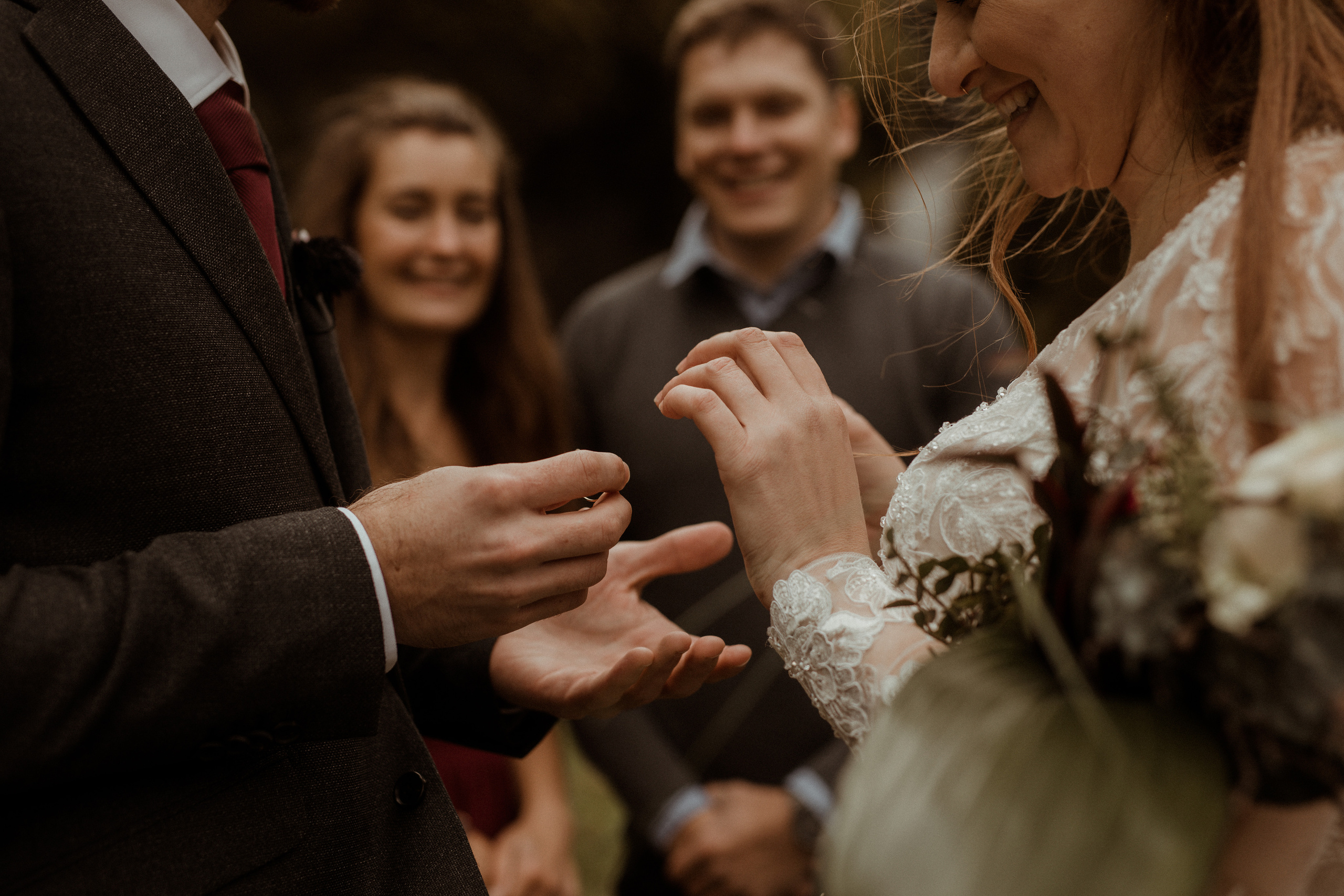 Ceremony at secret waterfall Iceland. Iceland elopement photographer & videographer