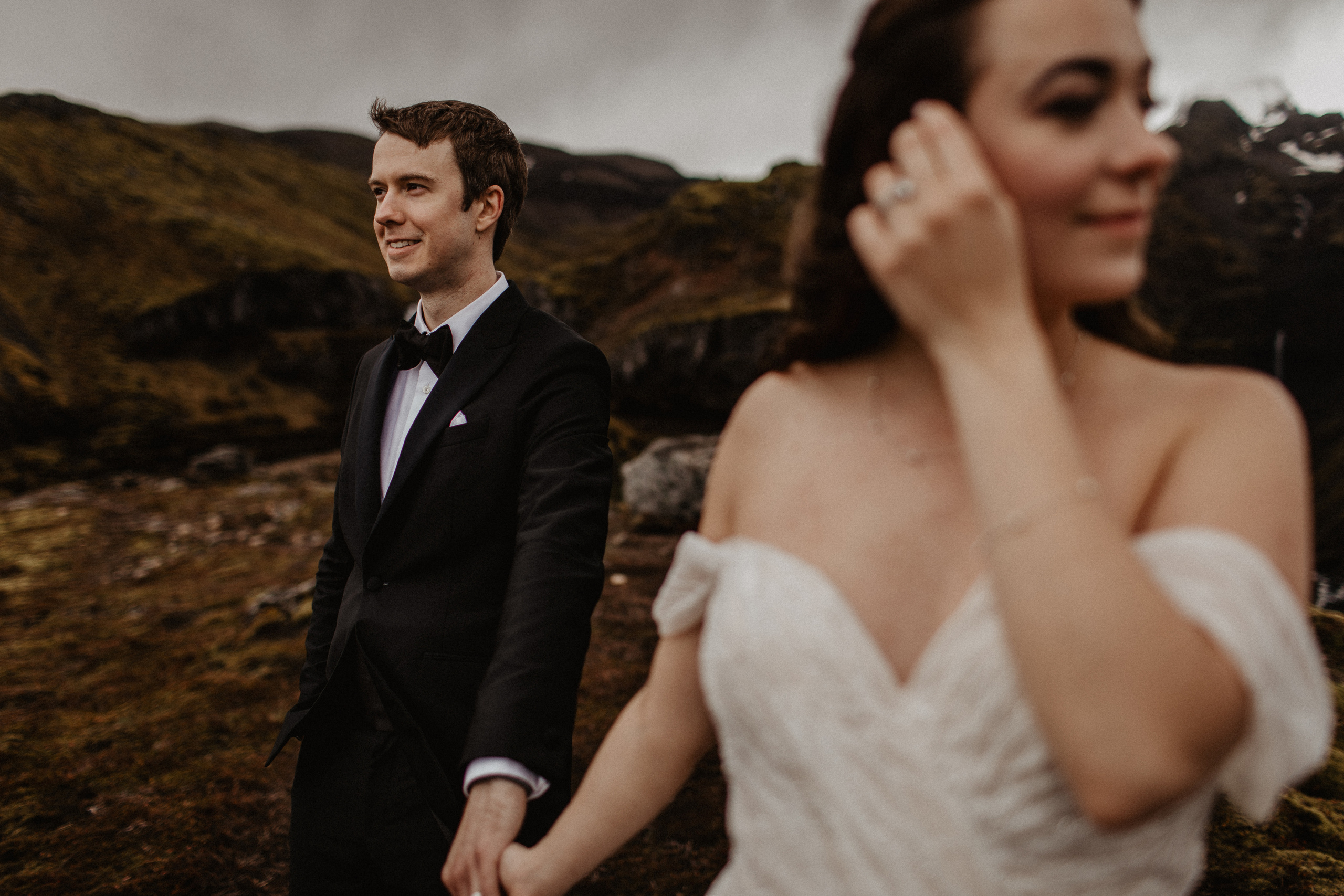 Elopement at secret canyon Iceland and diamond black beach. Iceland elopement photographer & videographer