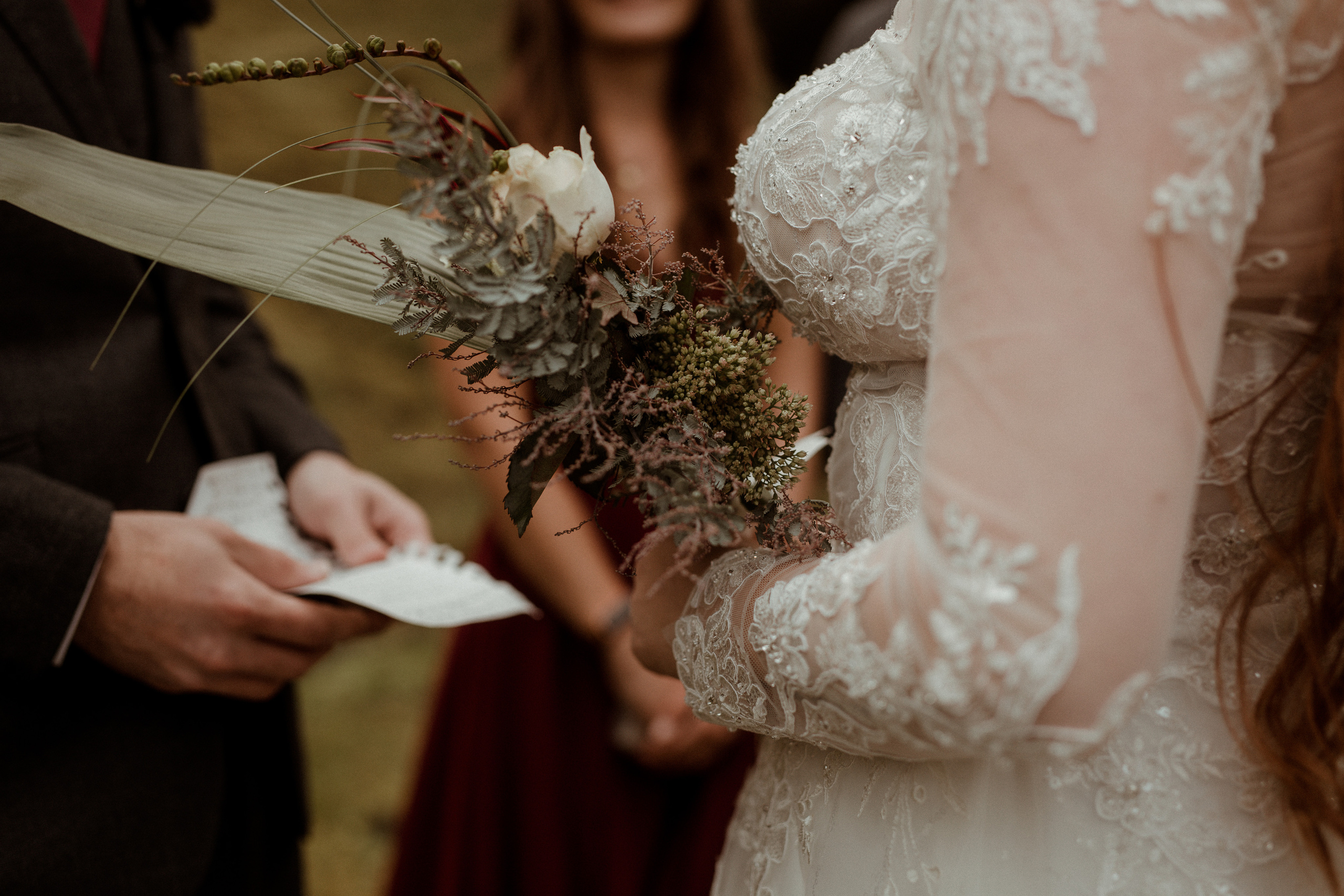 Ceremony at secret waterfall Iceland. Iceland elopement photographer & videographer