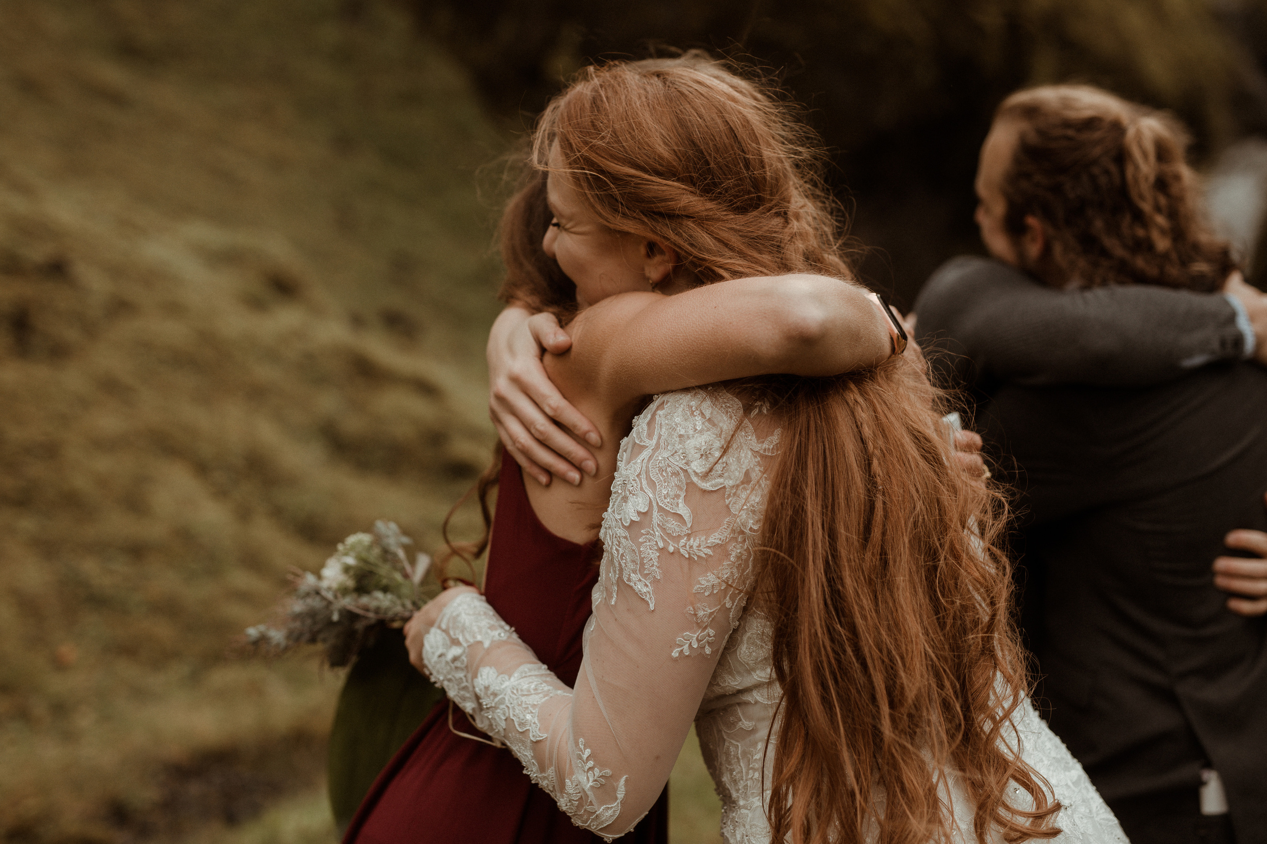 Ceremony at secret waterfall Iceland. Iceland elopement photographer & videographer