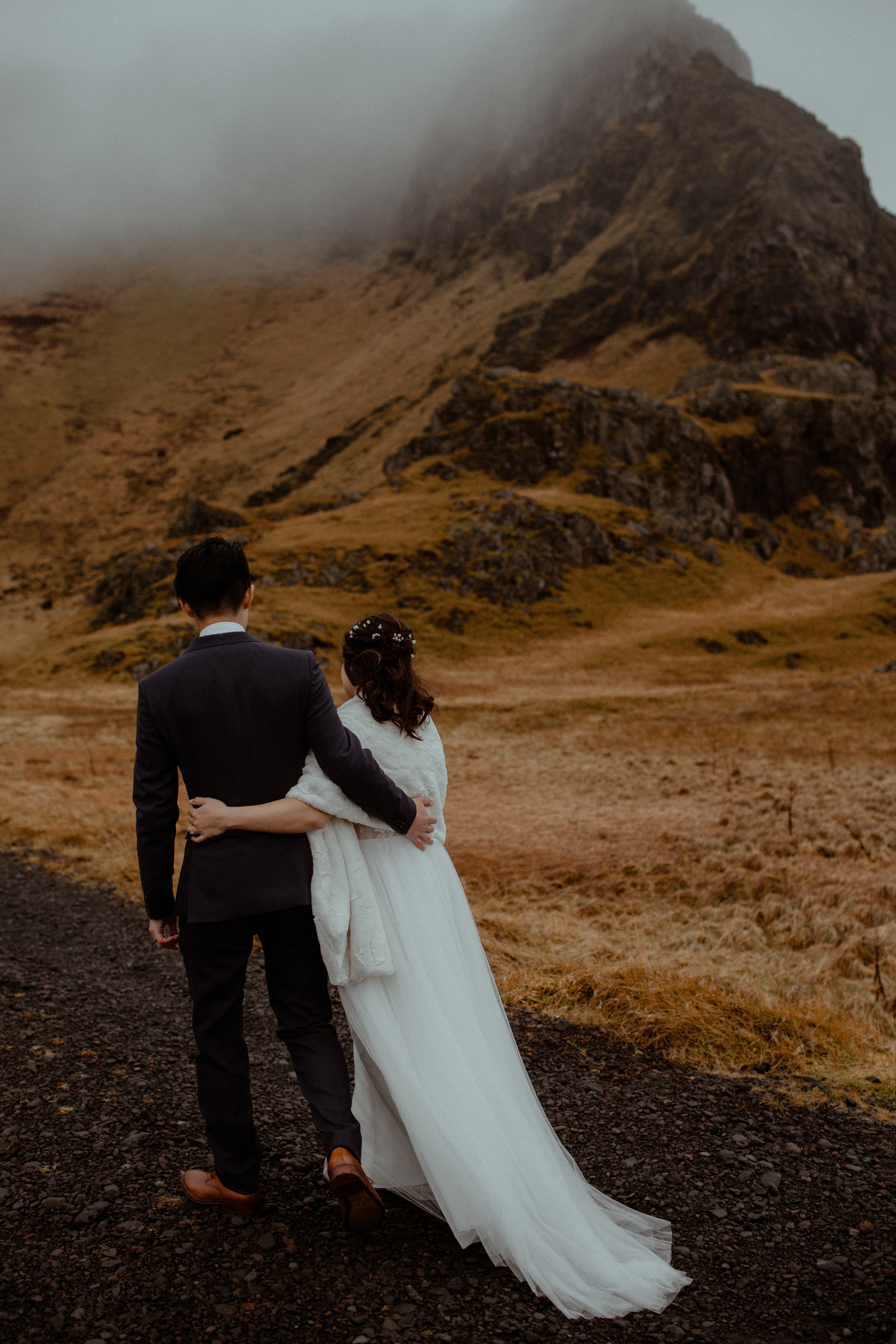 Hidden Waterfalls Iceland Elopement. Iceland elopement photographer & videographer