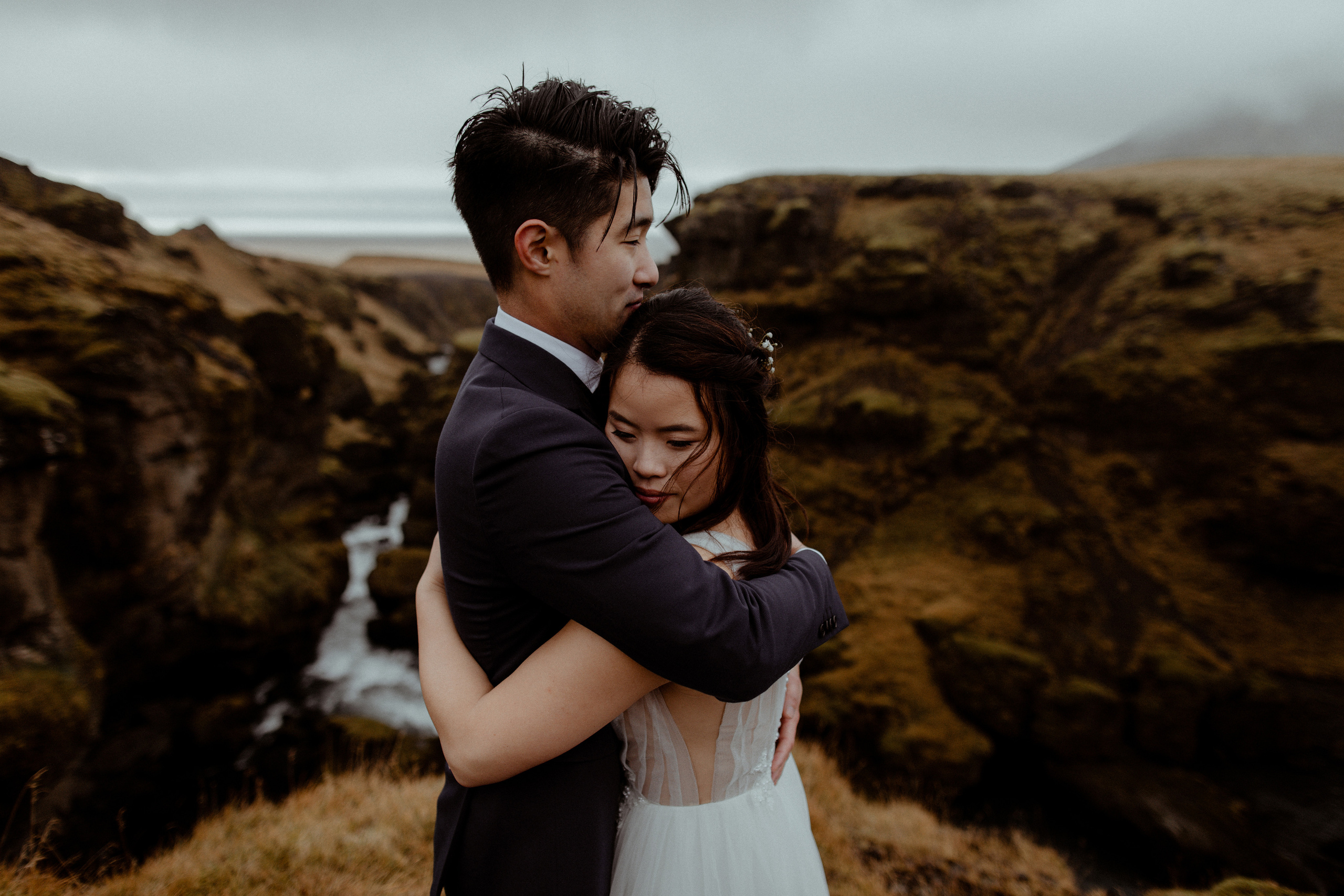 Hidden Waterfalls Iceland Elopement. Iceland elopement photographer & videographer