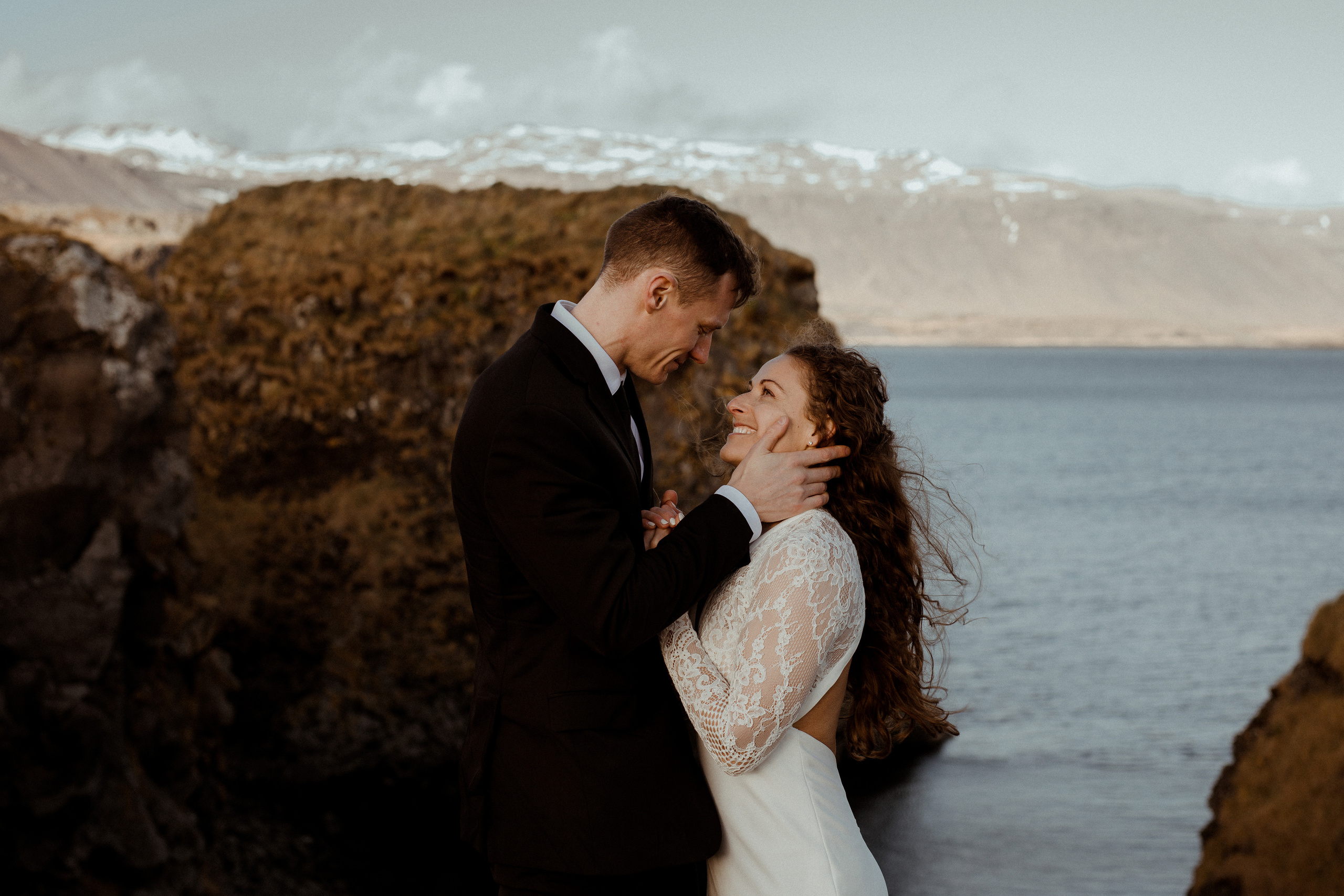 Scenic Fjords Elopement in Iceland. Iceland elopement photographer & videographer