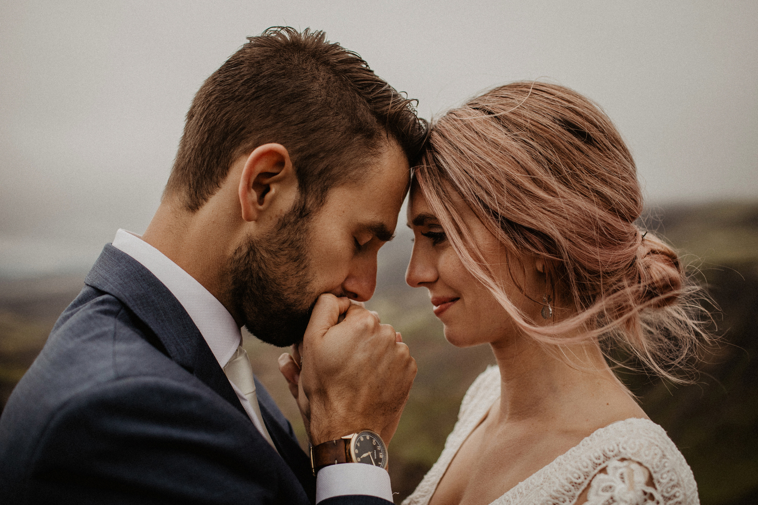 Elopement at Haifoss waterfall. Iceland elopement photographer & videographer