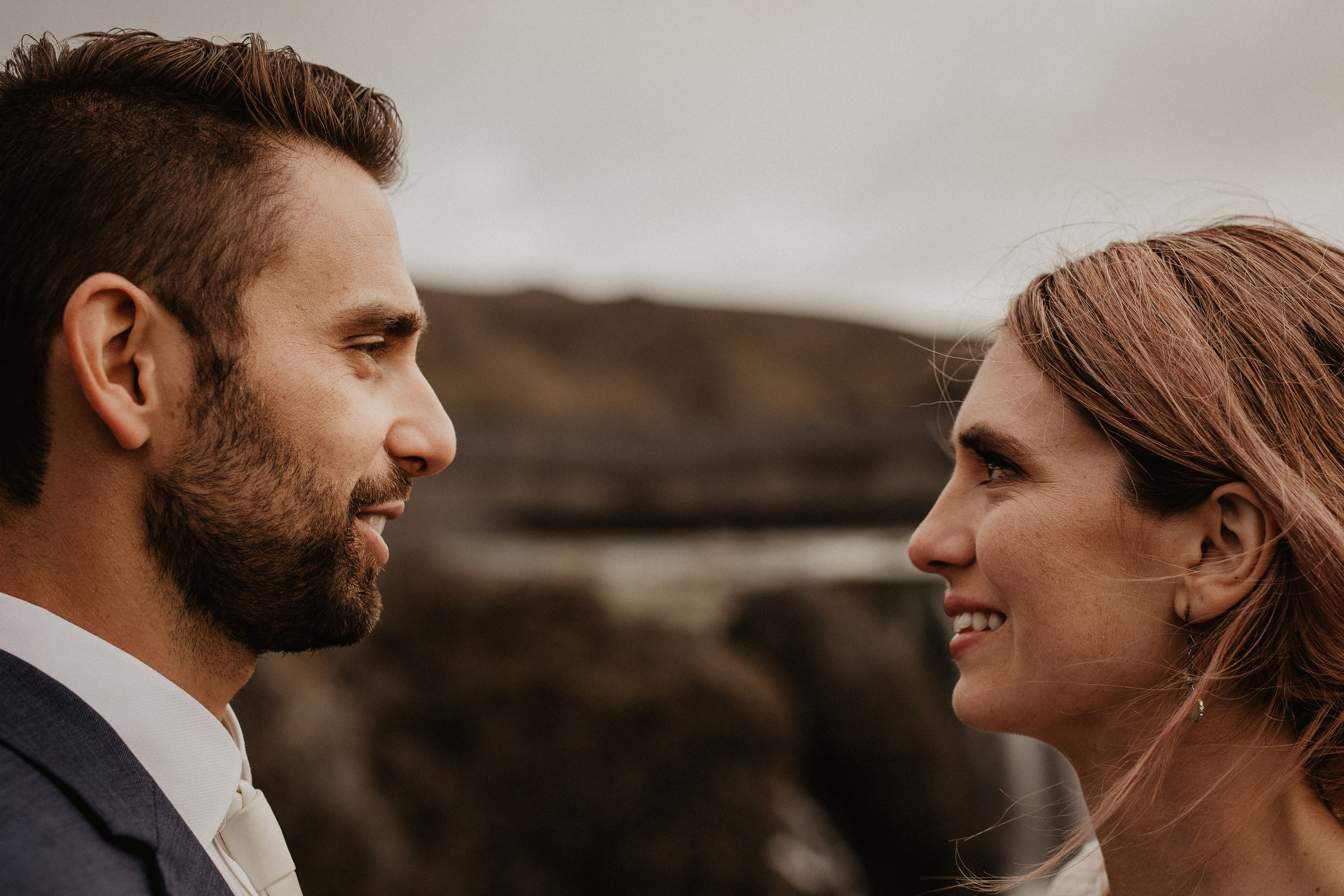 Elopement at Haifoss waterfall. Iceland elopement photographer & videographer