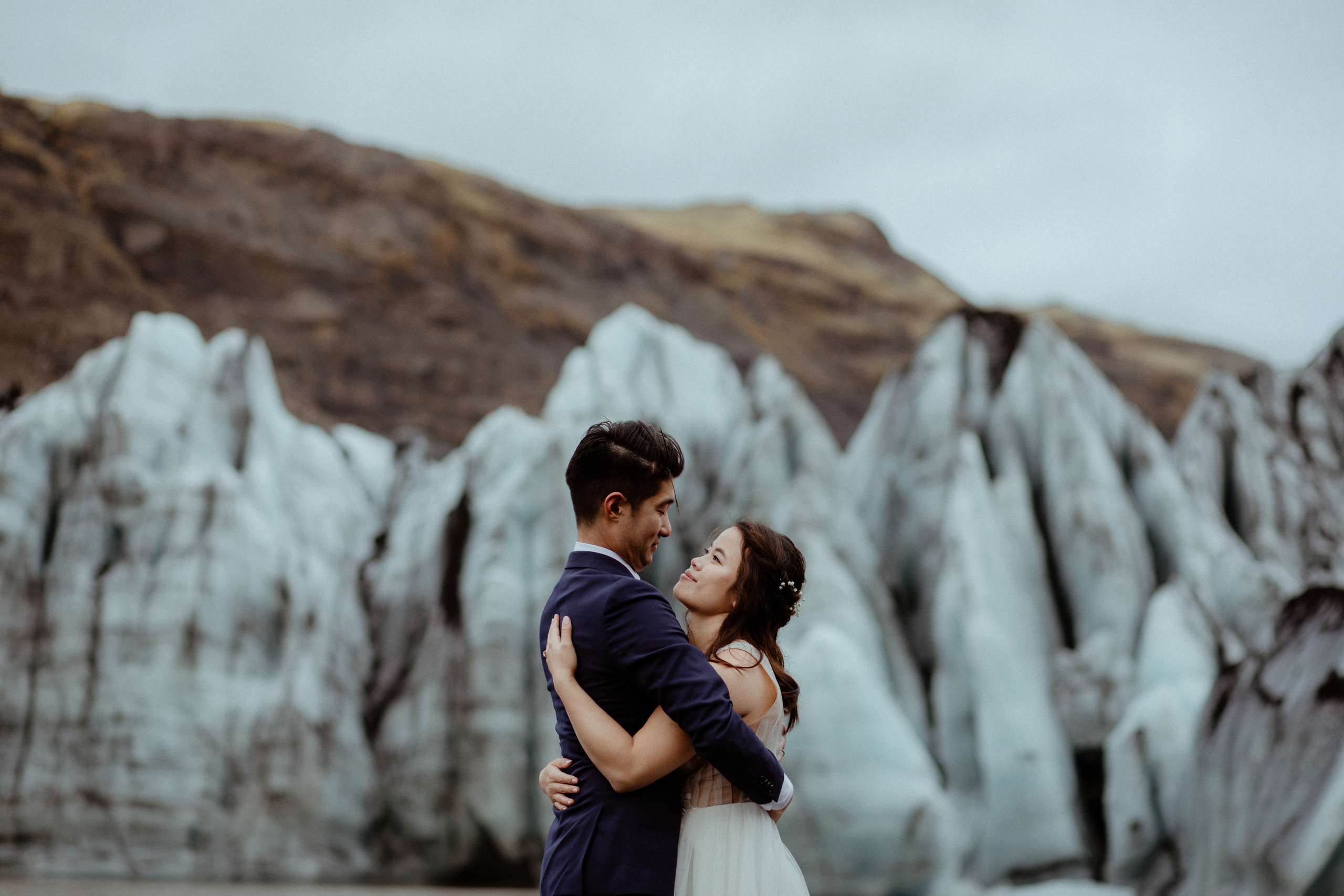 Hidden Waterfalls Iceland Elopement. Iceland elopement photographer & videographer