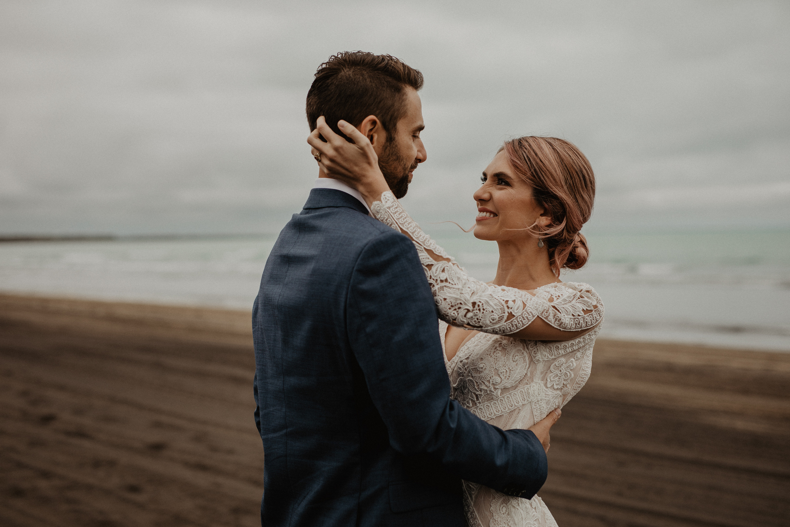 Elopement at Haifoss waterfall. Iceland elopement photographer & videographer