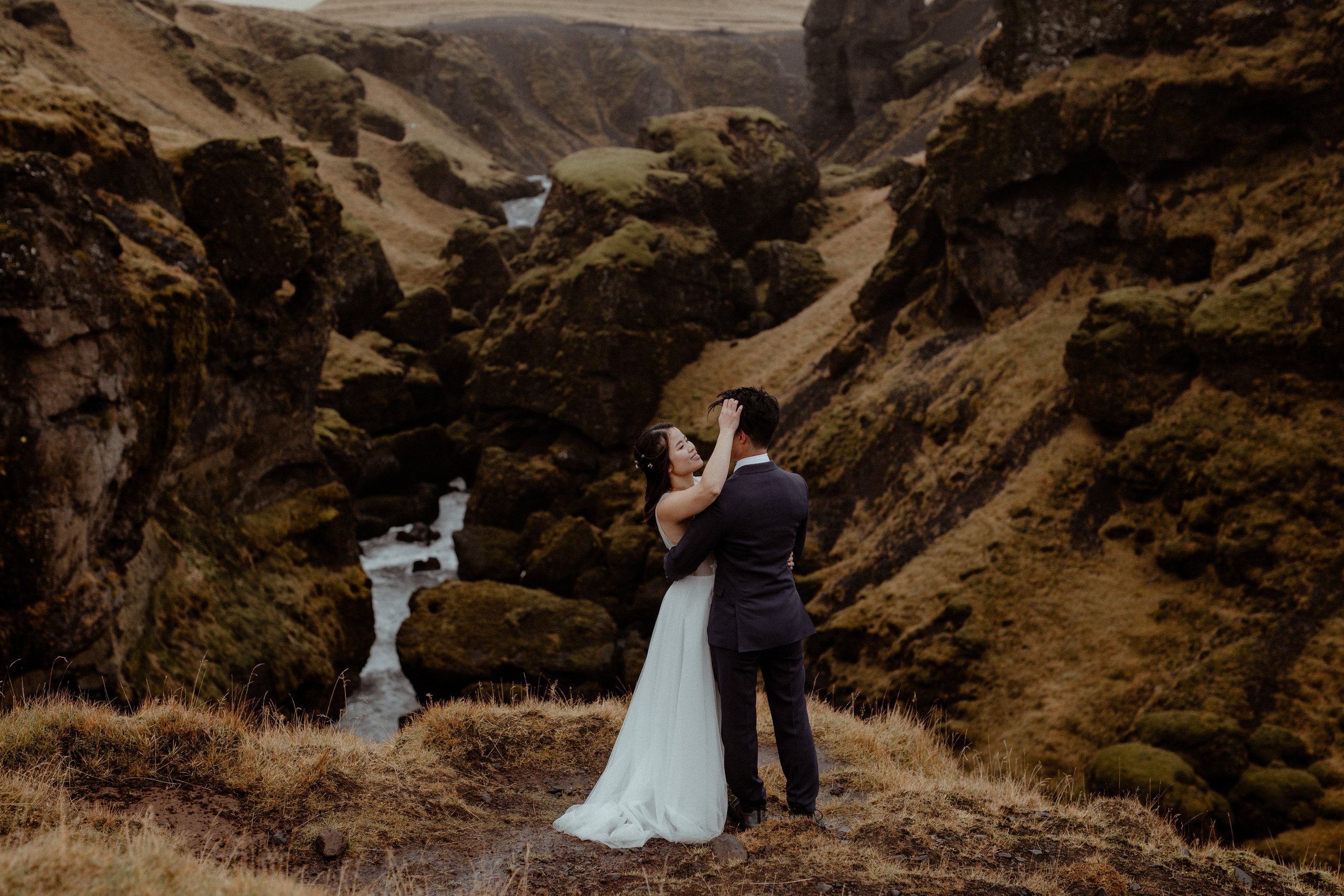 Hidden Waterfalls Iceland Elopement. Iceland elopement photographer & videographer