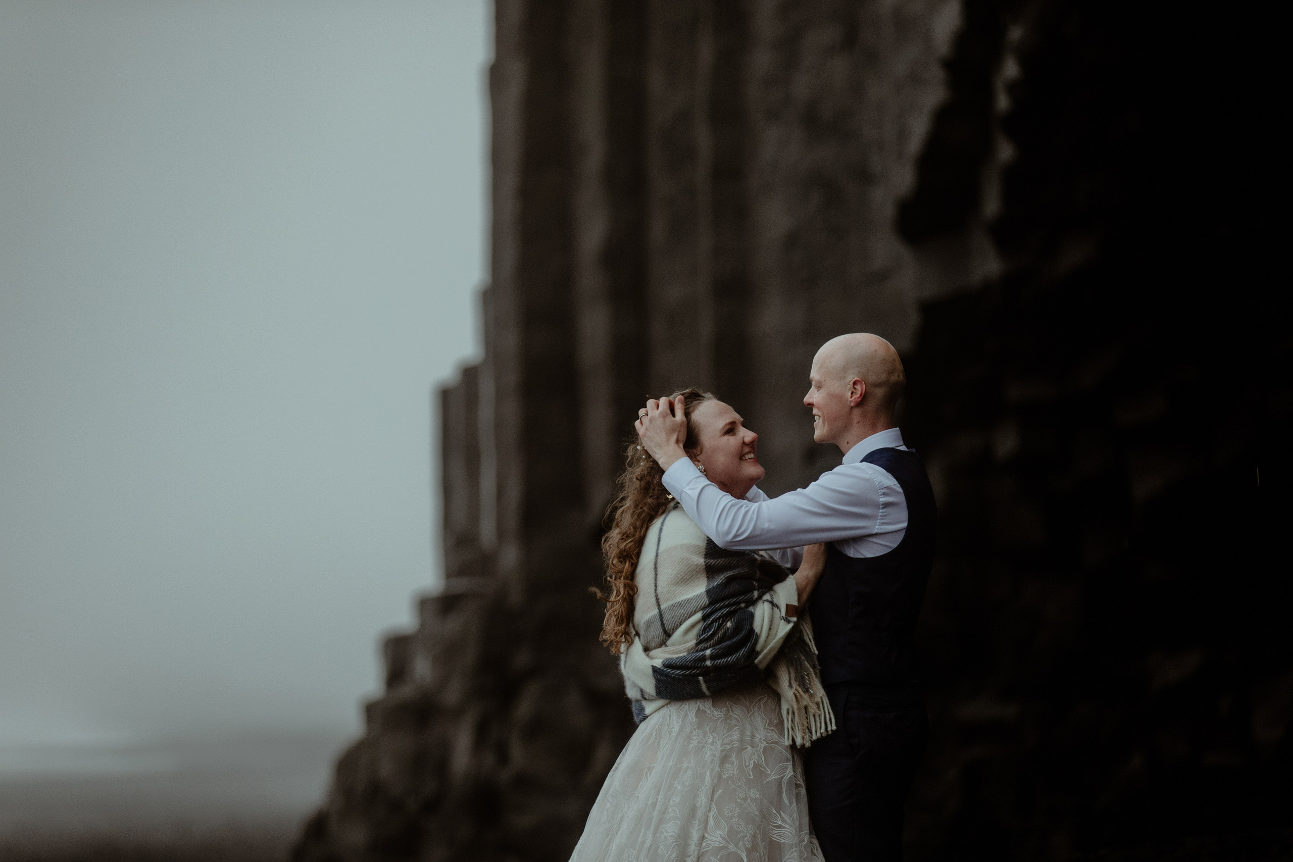 Iceland Elopement at Black Sand Beach. Iceland elopement photographer & videographer