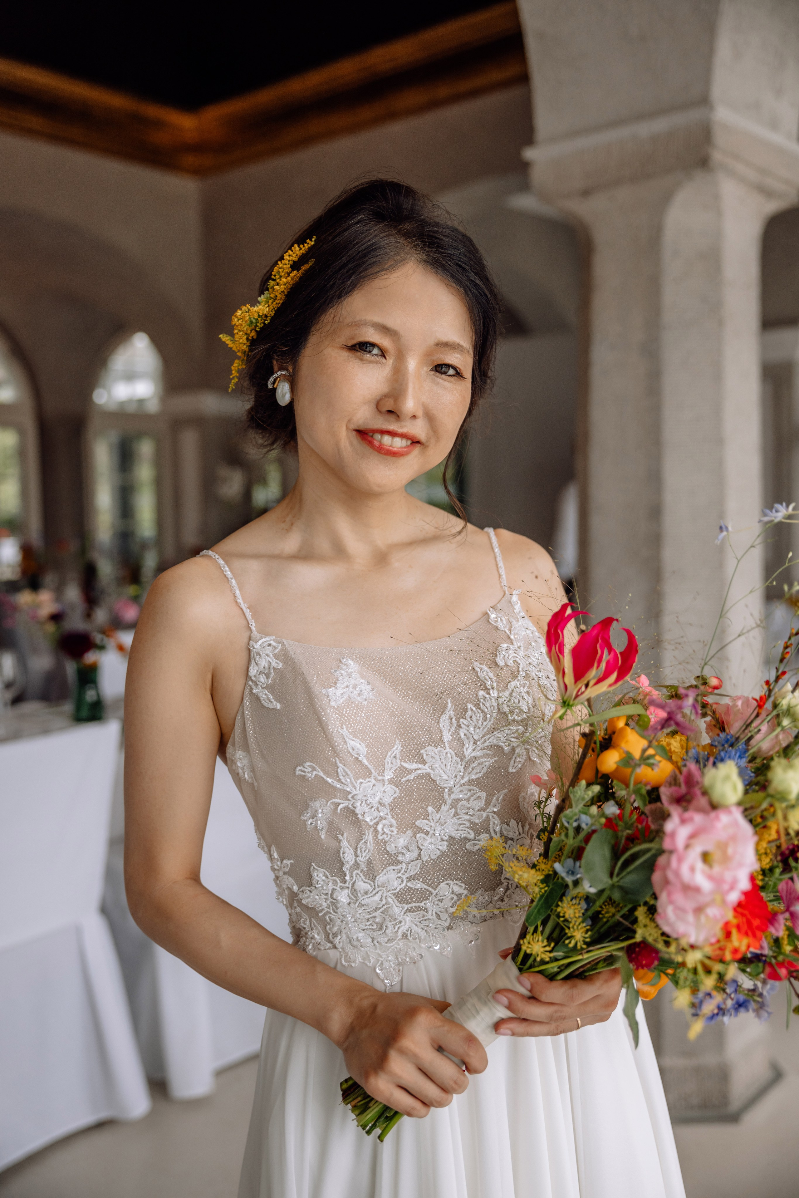 Café im Botanischen Garten. Deutsche - Japanische Hochzeit. Hochzeitsfotograf München Taufe Familienfotograf Tanja Mauke