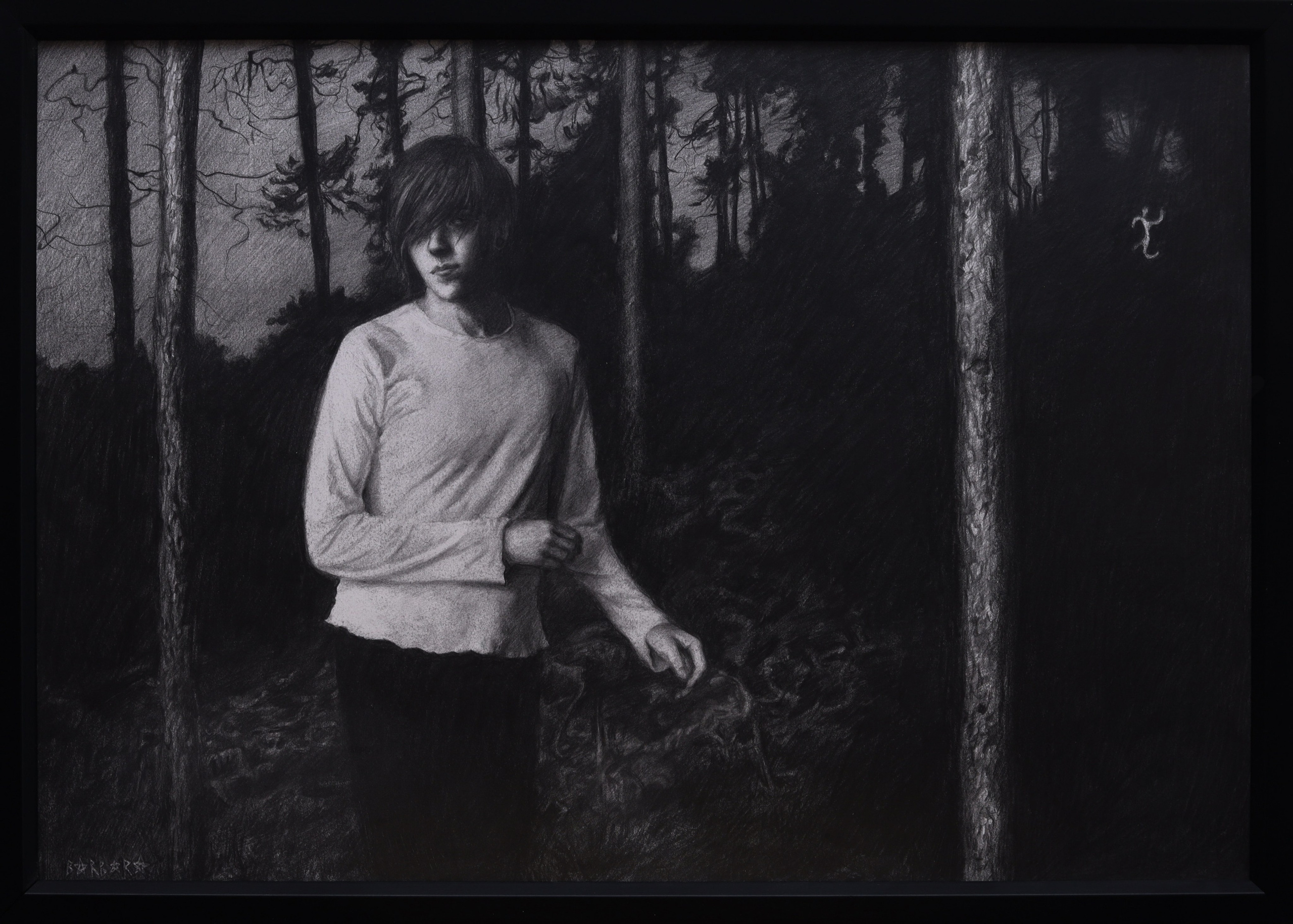 Kunekune, graphite drawing on paper, Barbara Cabral. Barbara Cabral