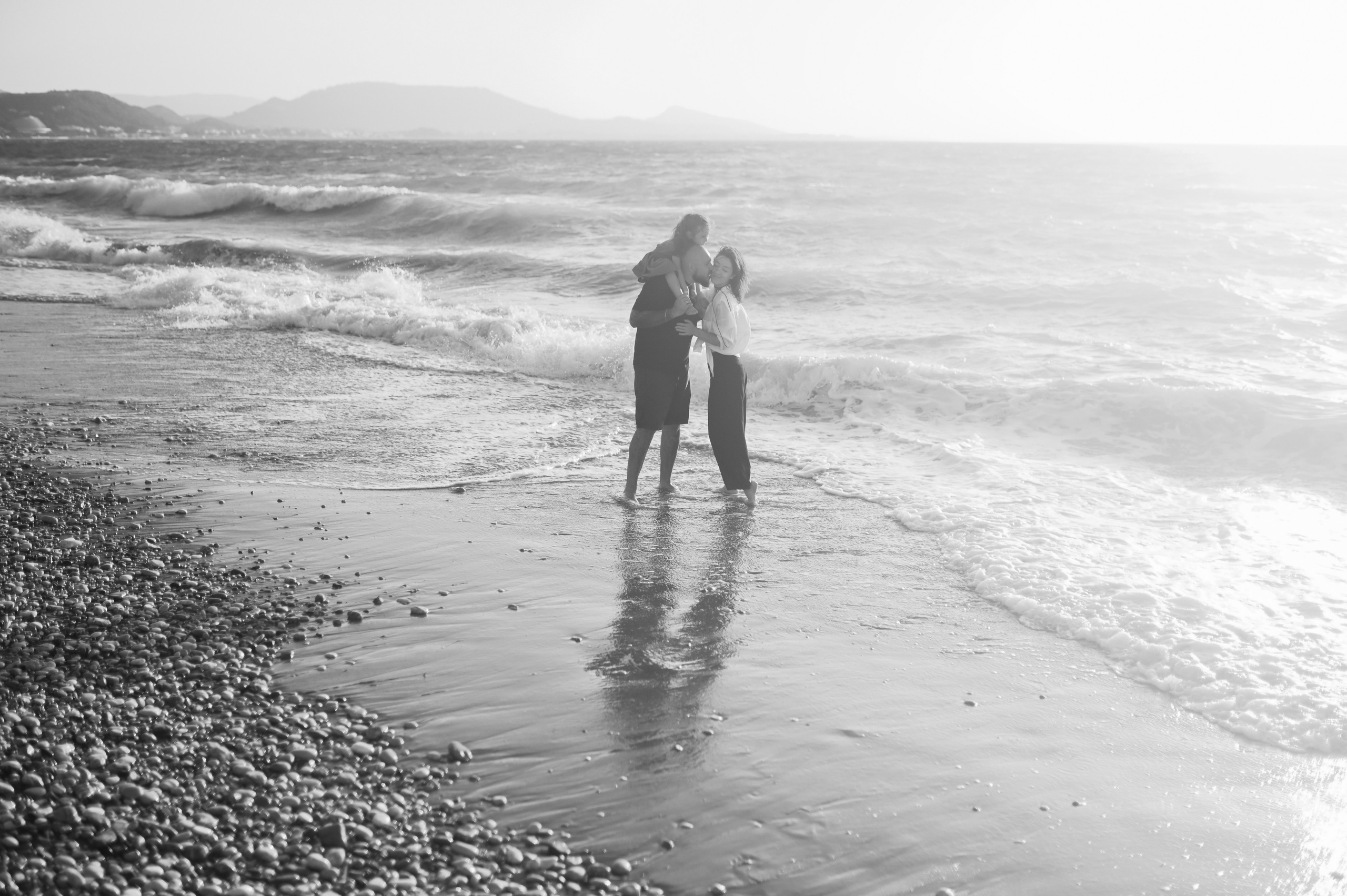 Sunset family photoshoot on the beach Rhodes. Photographer in Rhodes Island