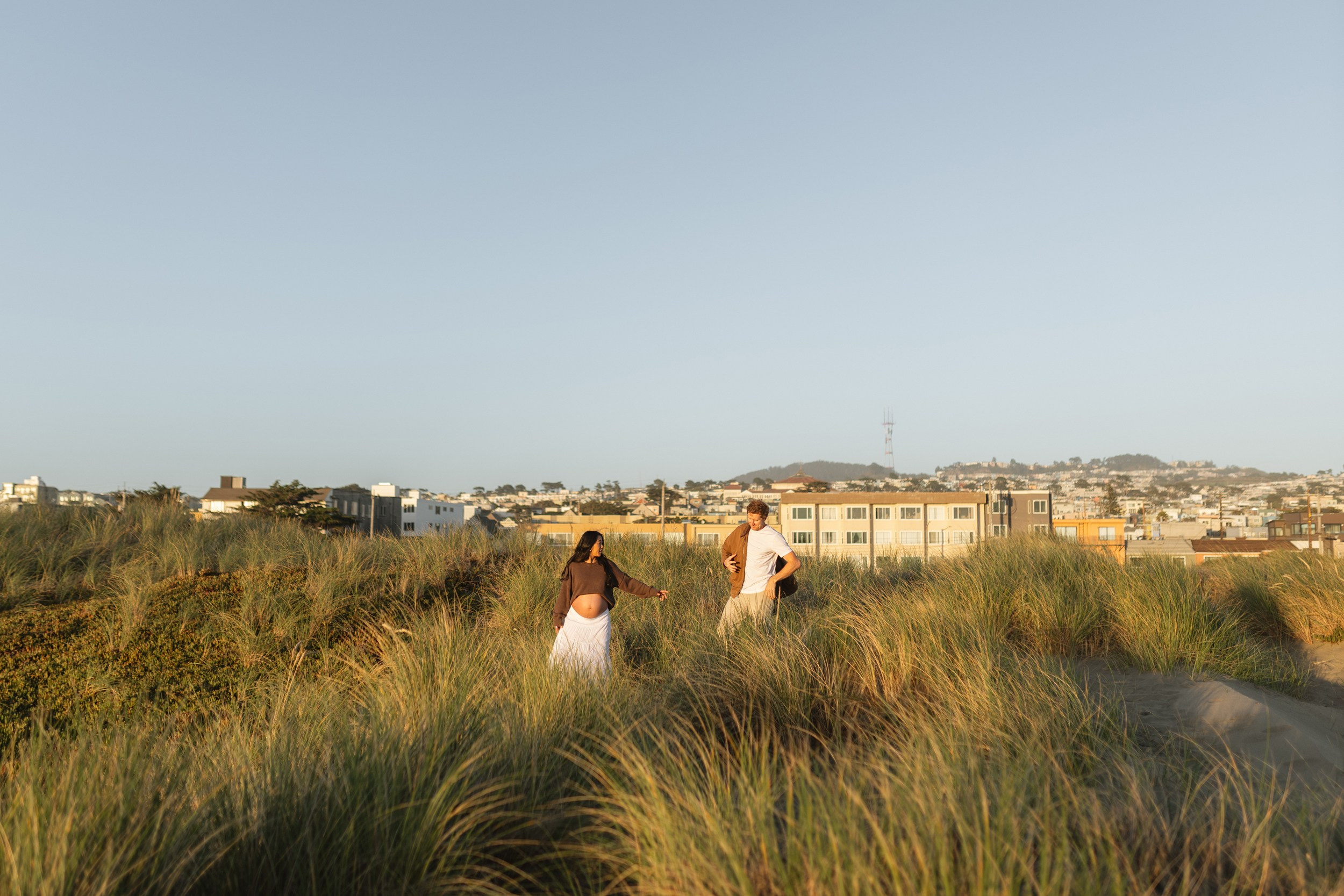 Bay Area Maternity Sunset Photo Session at Ocean Beach