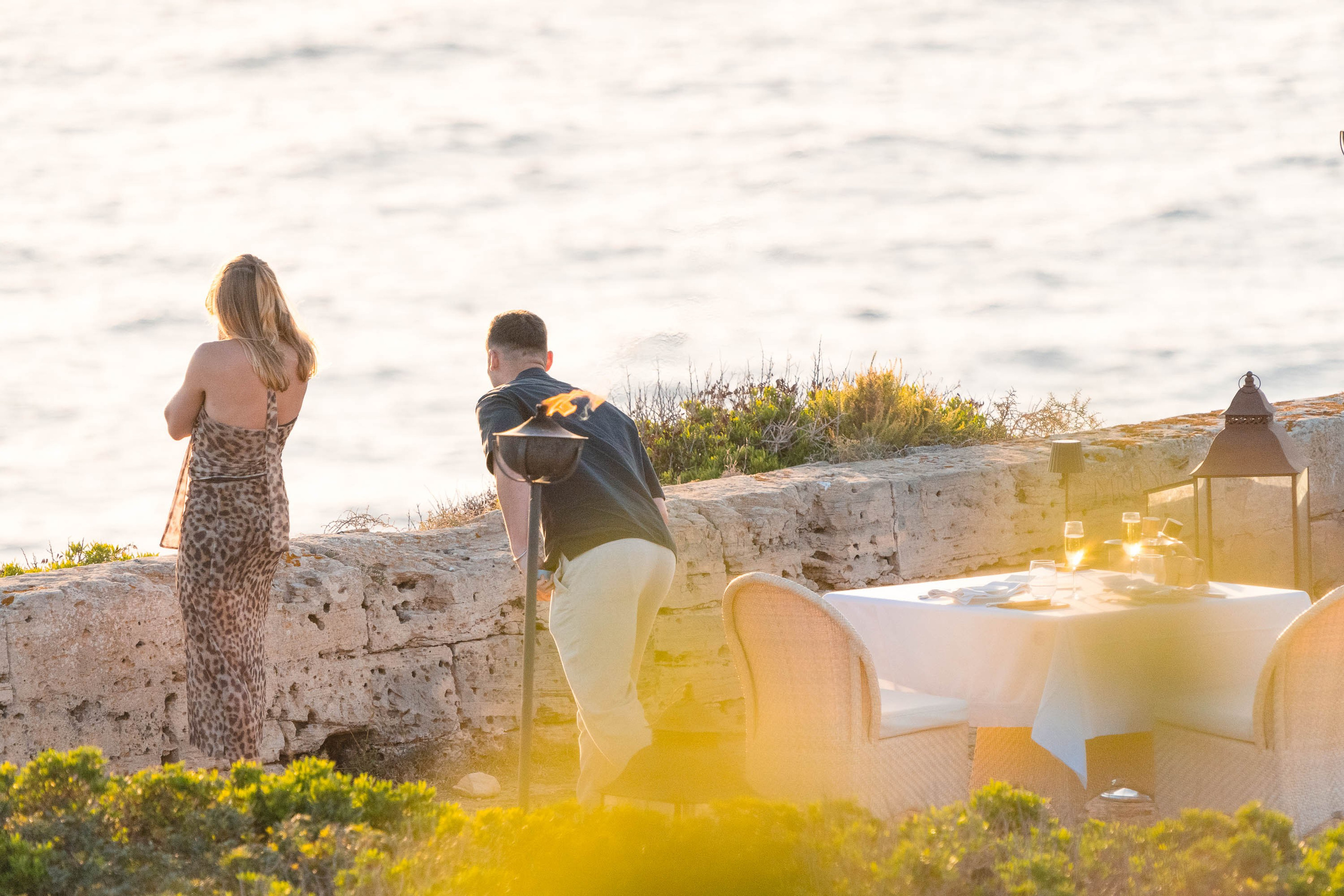 Dusk Wedding Proposal Cap Rocat. Mallorca Wedding, Corporate & Social Photographer