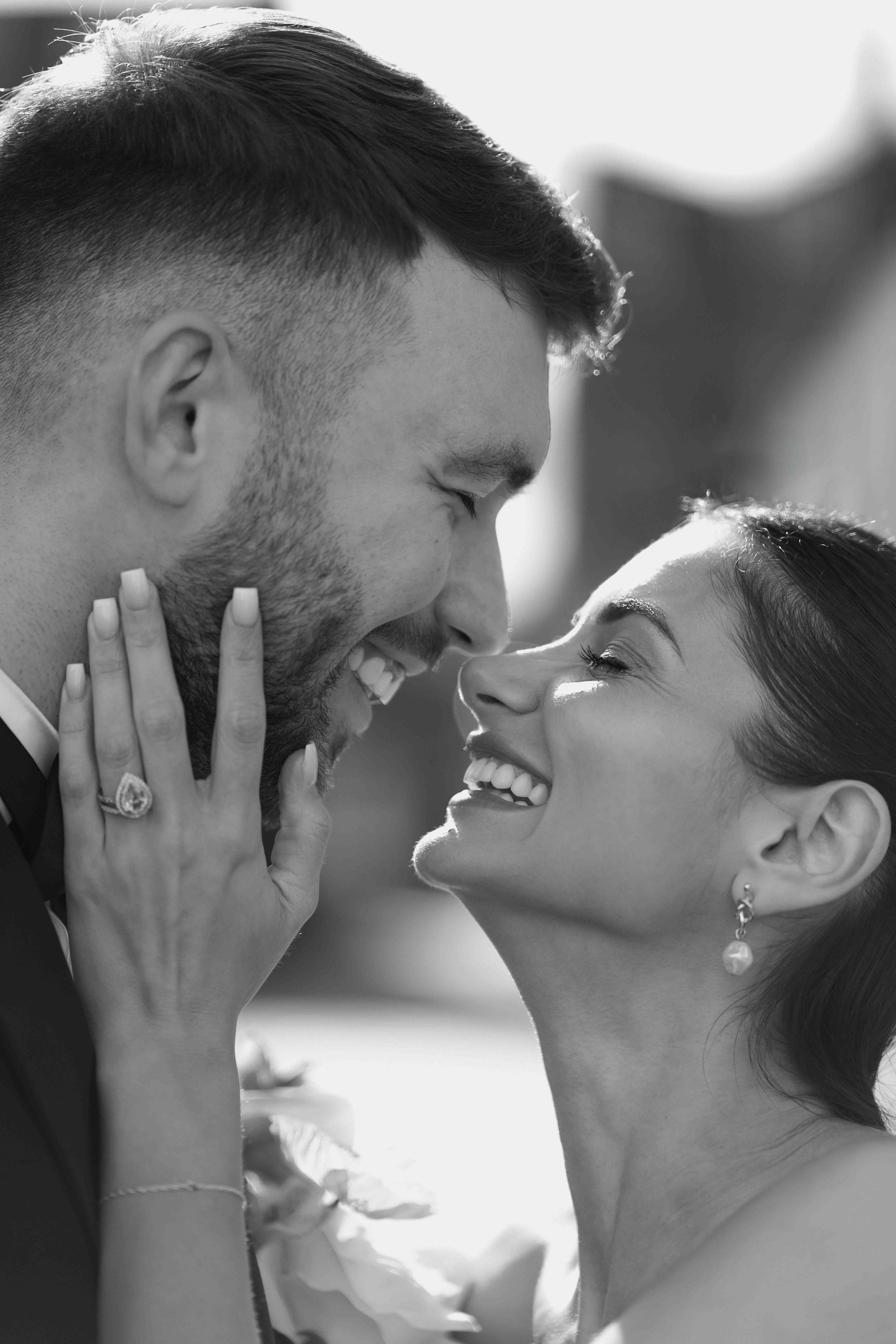 black and white wedding photography London intimate couple emotional cinematic moment UK