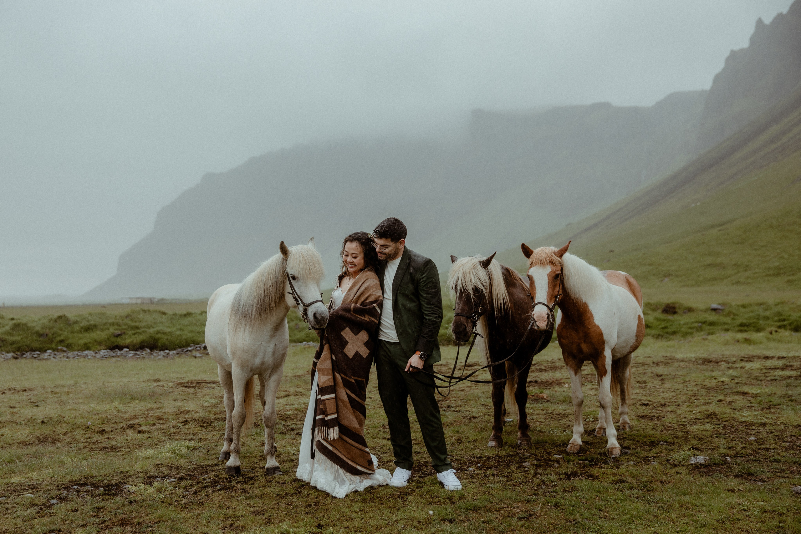 Elopement at Kvernufoss Waterfall. Iceland elopement photographer & videographer