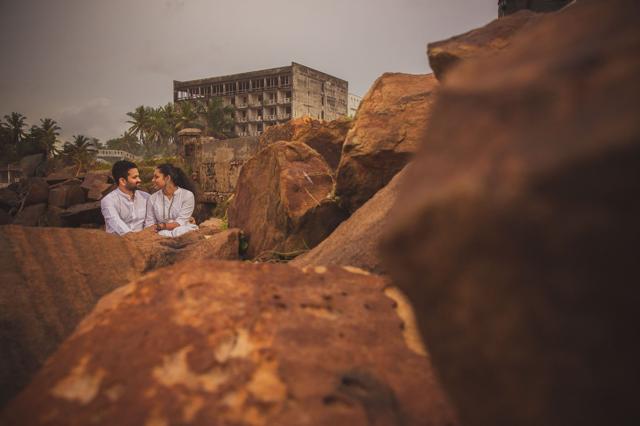 Post wedding portraits at Mount Lavinia, Sri Lanka