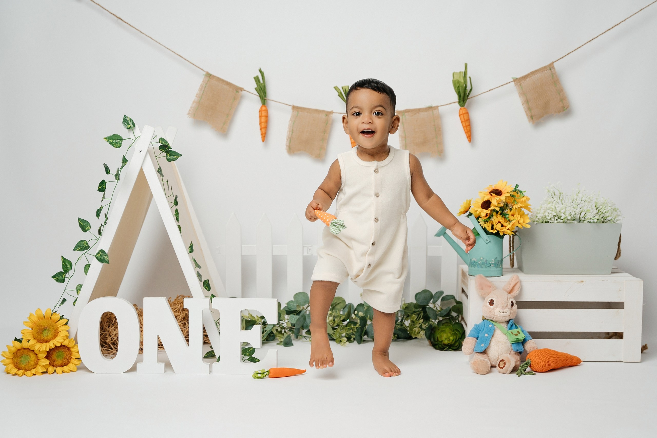 Peter rabbit cake smash session. Newborn and family photographer. Hills District. Sydney