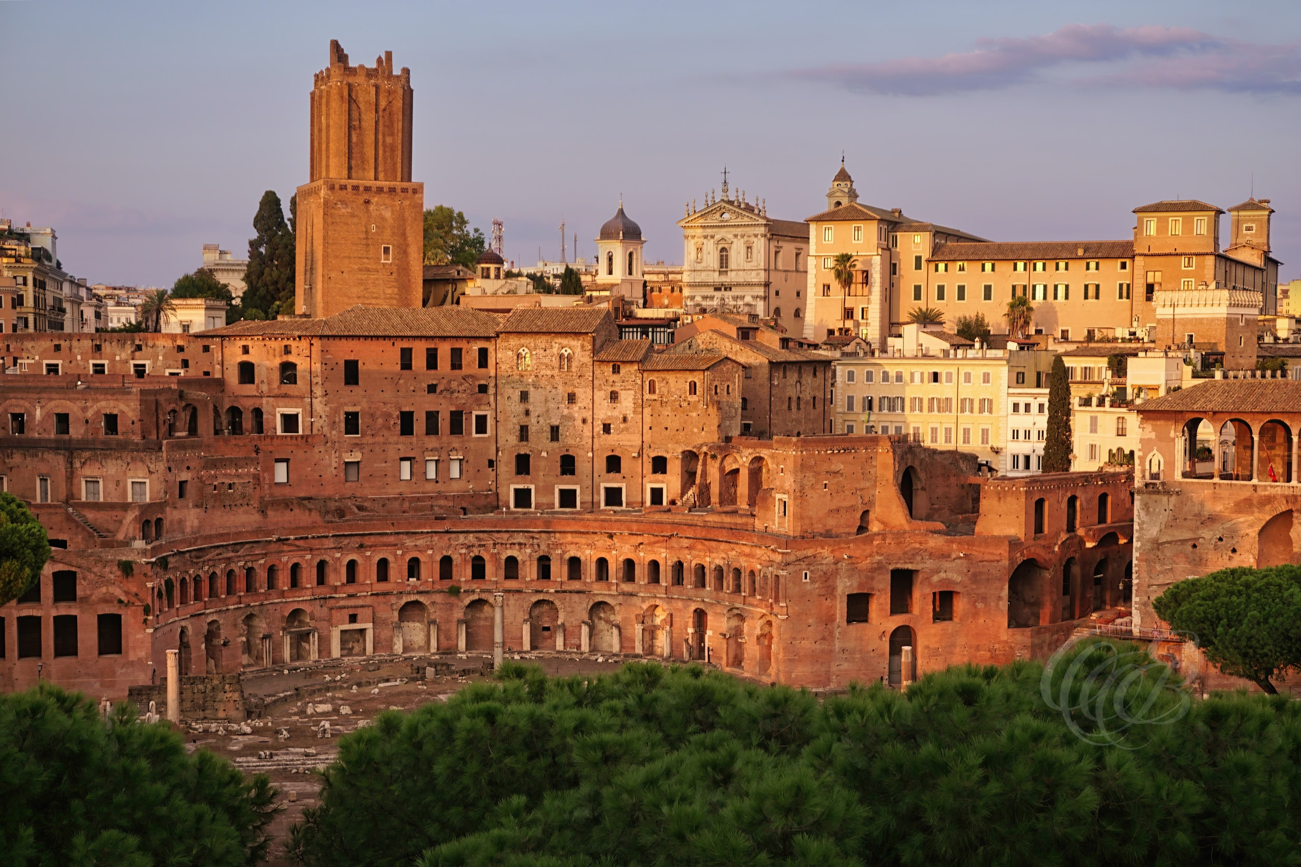 Rome, Italy – Trajan’s Market & The Tower of Milizie – Eduardo Bartoli Fine Art Photography – Photograph of Trajan’s Market and the Tower of Milizie in Rome, historic Roman and medieval landmarks – Rome, Italy – Trajan’s Market & The Tower of Milizie – Eduardo Bartoli Fine Art Photography.