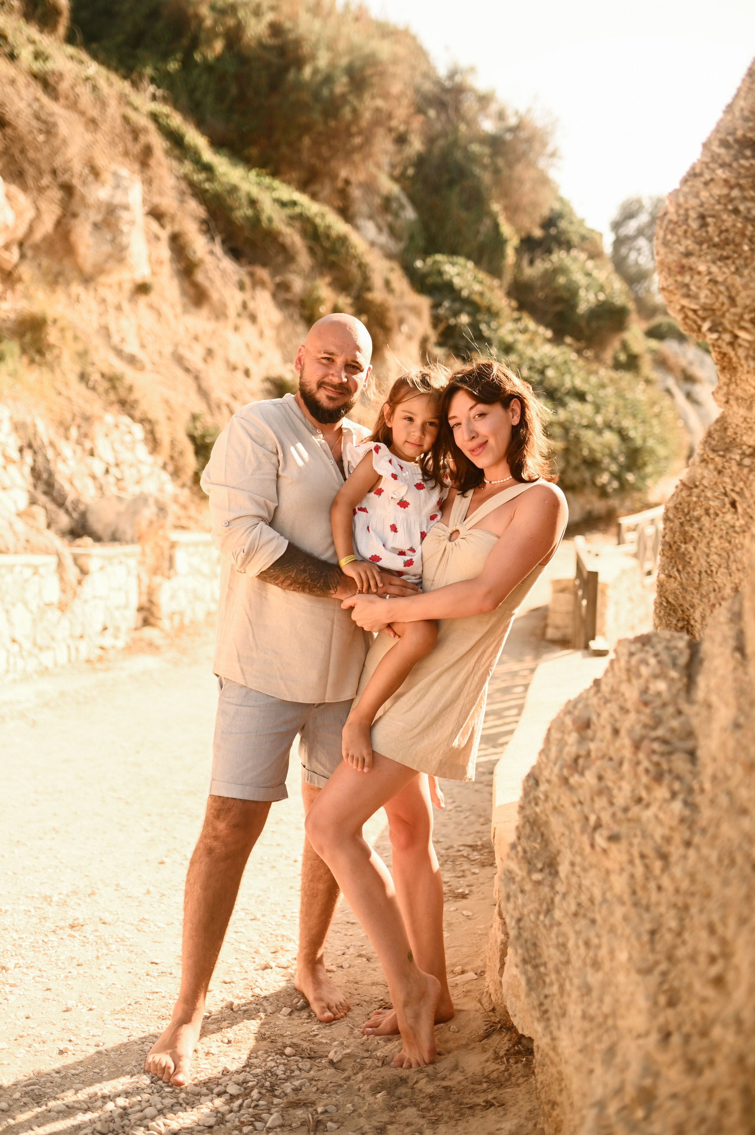 Sunset family photoshoot on the beach Rhodes. Photographer in Rhodes Island