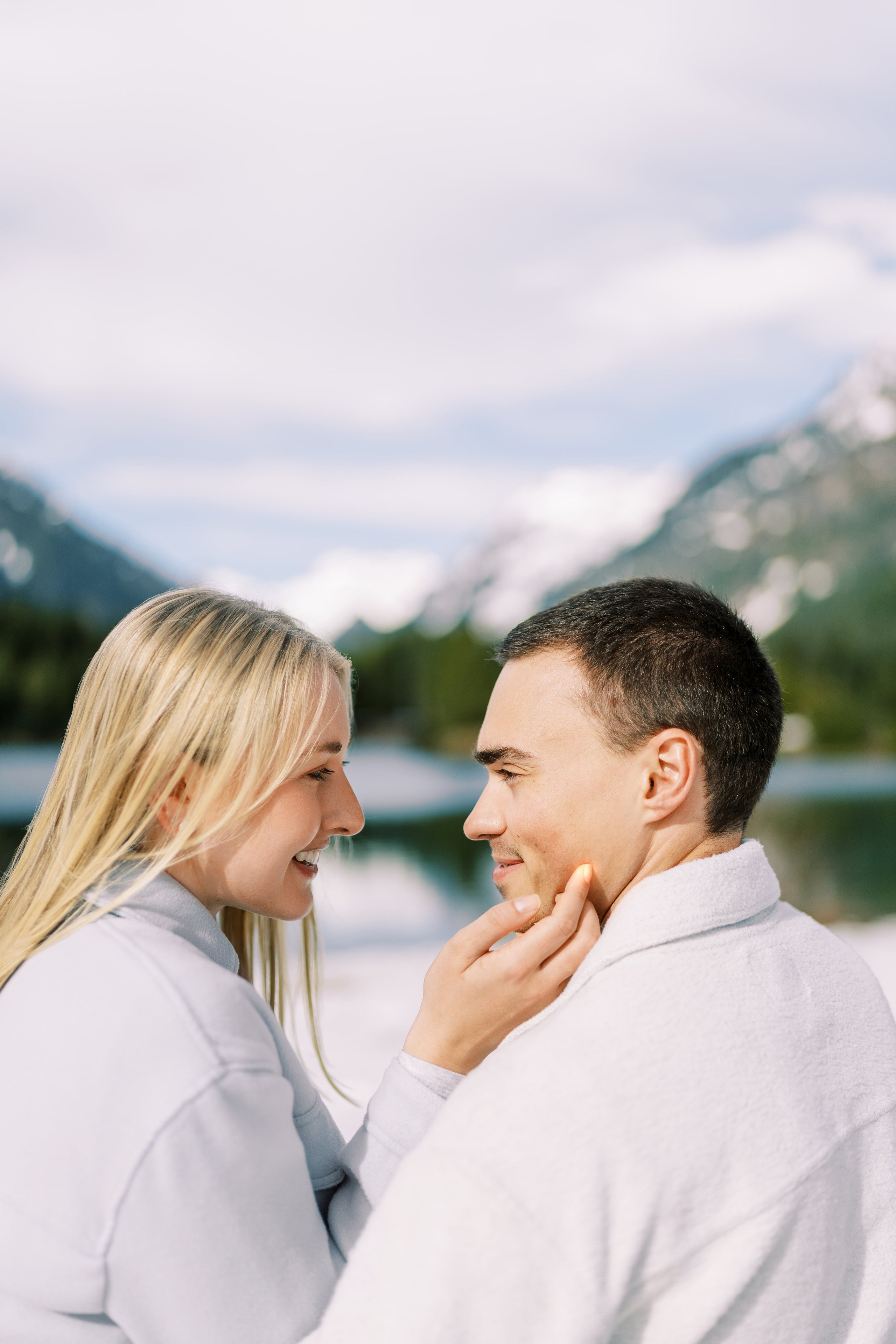 Engagement photo shoot Caitlyn & Riley / April 2024. Gold Creek Pond, WA. EVAN ARISTOV WEDDING PHOTOGRAPHY — Seattle Wedding Photographer
