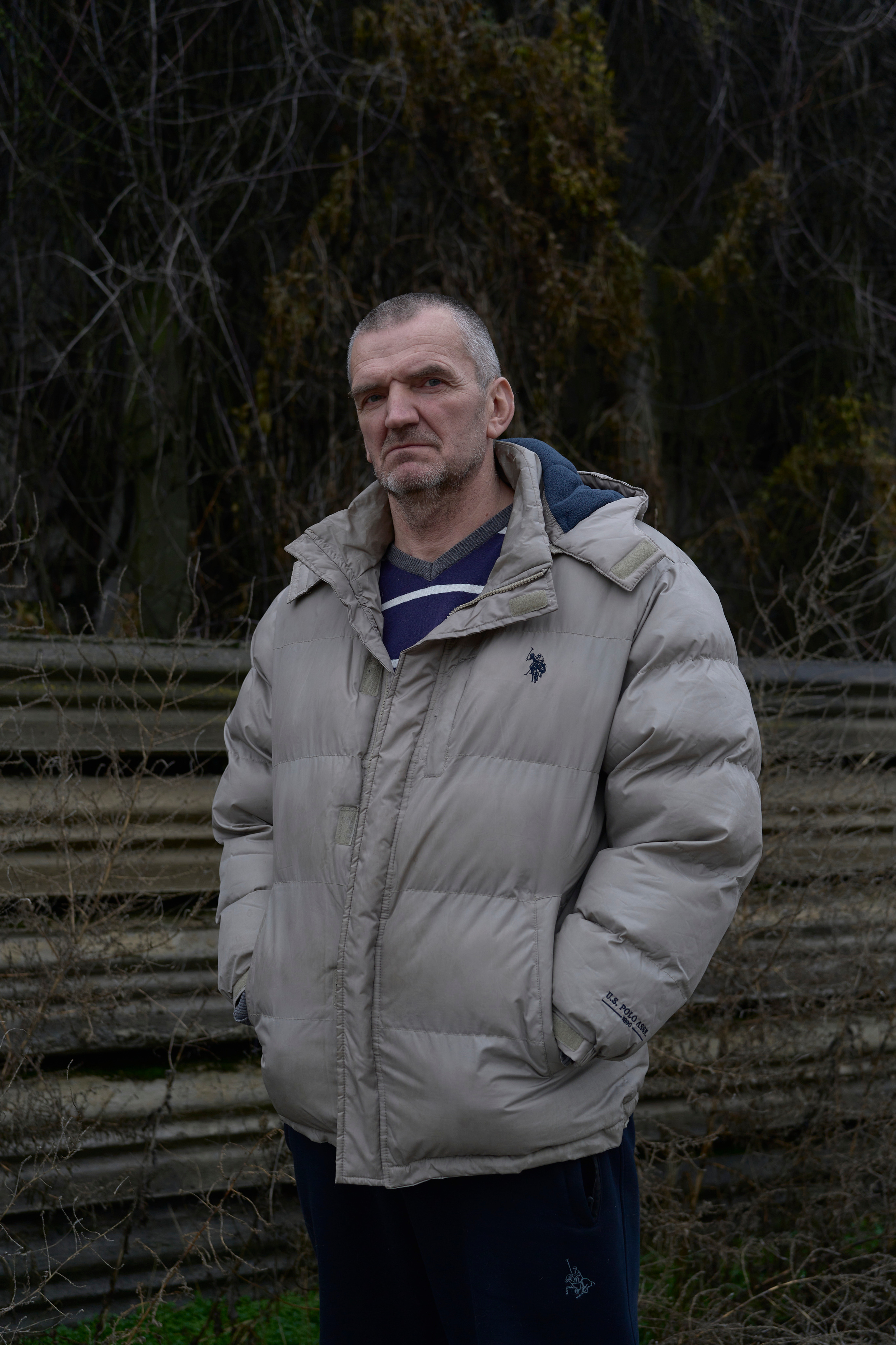 Kostyantyn, former member of Kherson Territorial Defence, by the place he was hiding from russian soldiers on the first day of their entry to the city.
