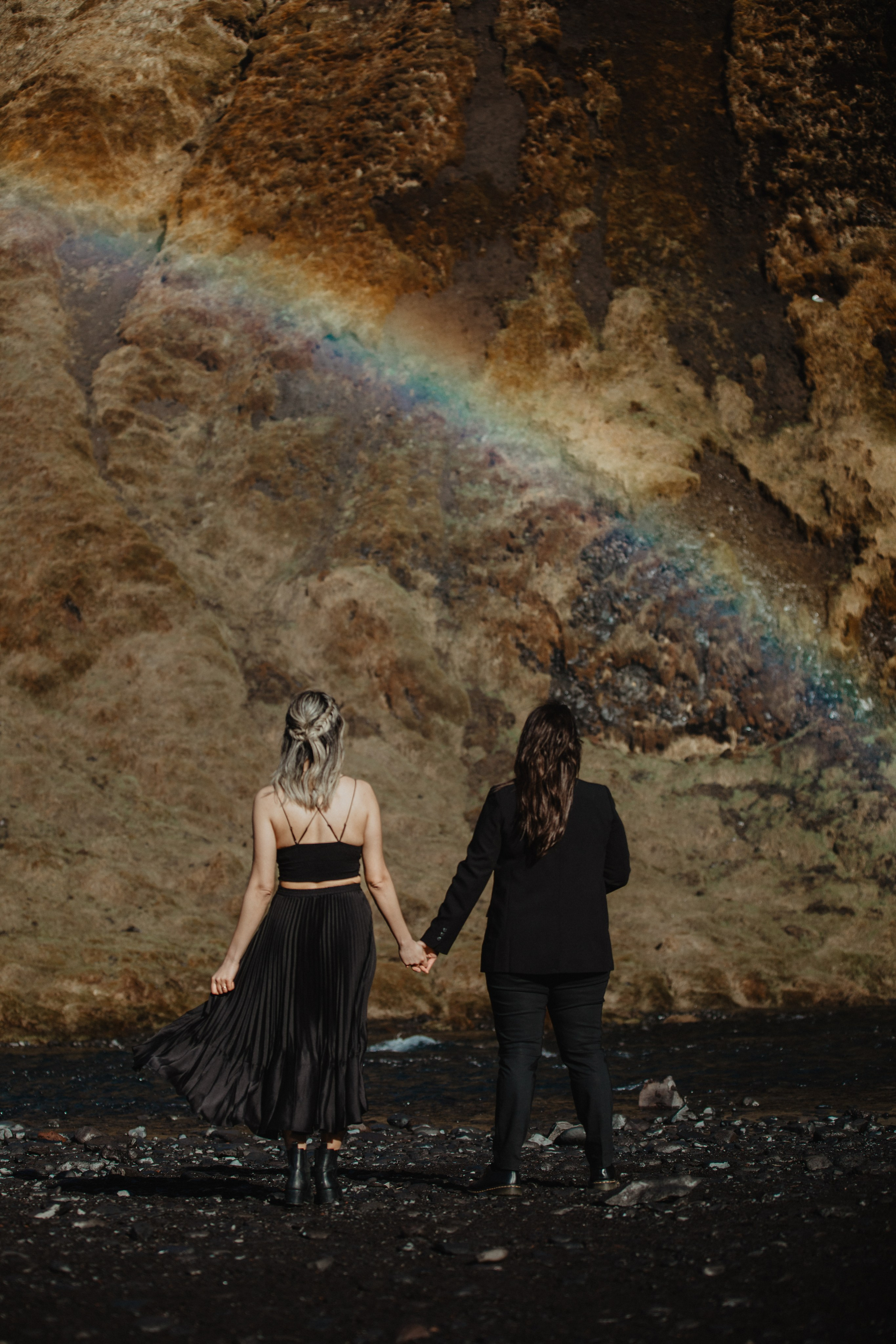 Same Sex Wedding at Iceland Black Sand Beach. Iceland elopement photographer & videographer