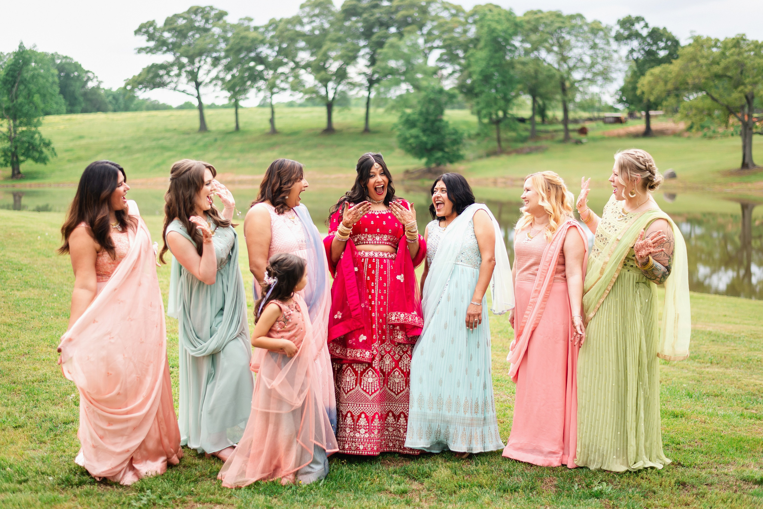 Daniel’s and Ruchi Fusion Wedding Celebration at The Venue At Rose Spring Farm. Wedding and portrait photography in Greenville SC