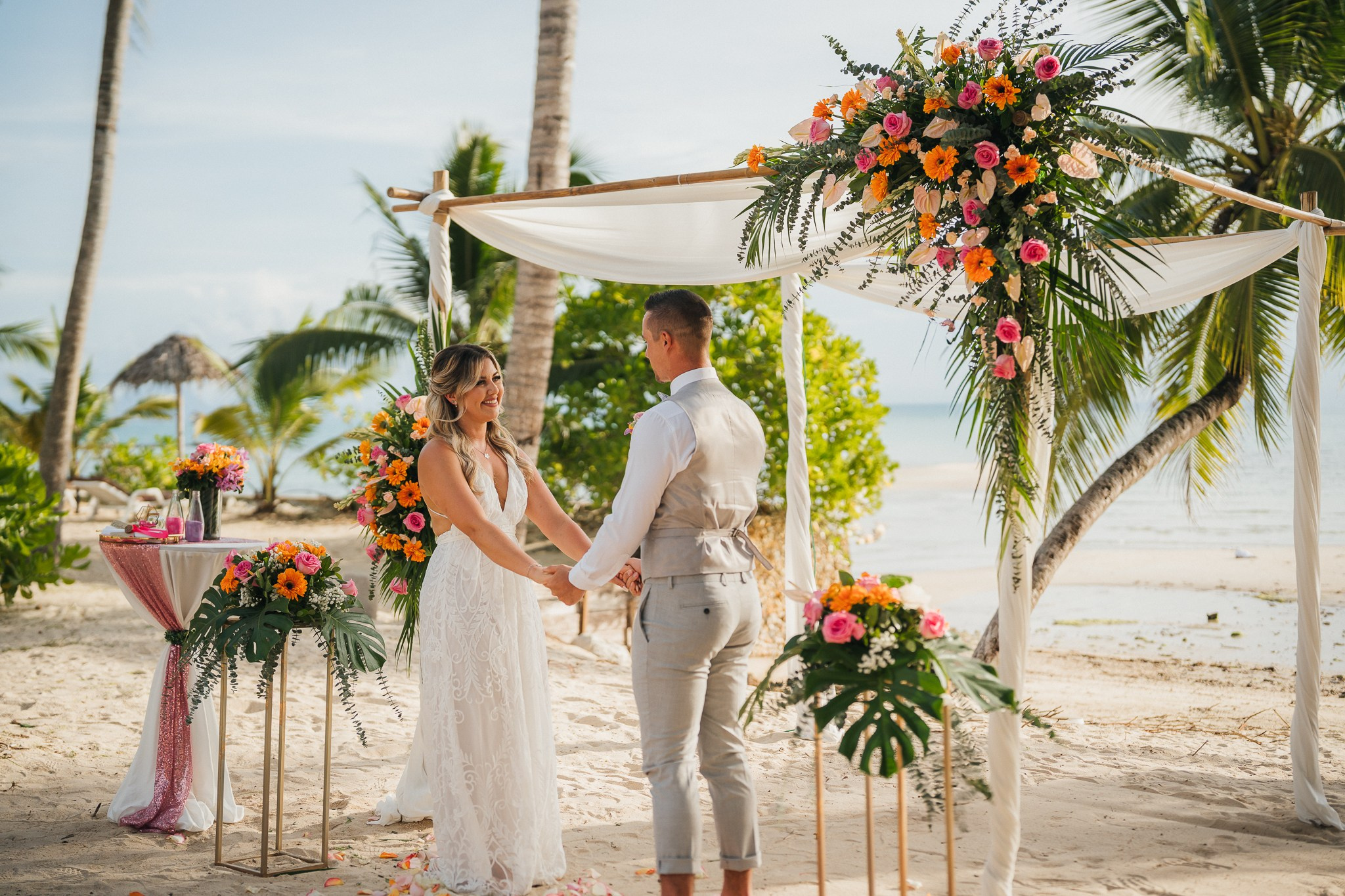 Western ceremony. Wedding on Koh Samui, Thailand