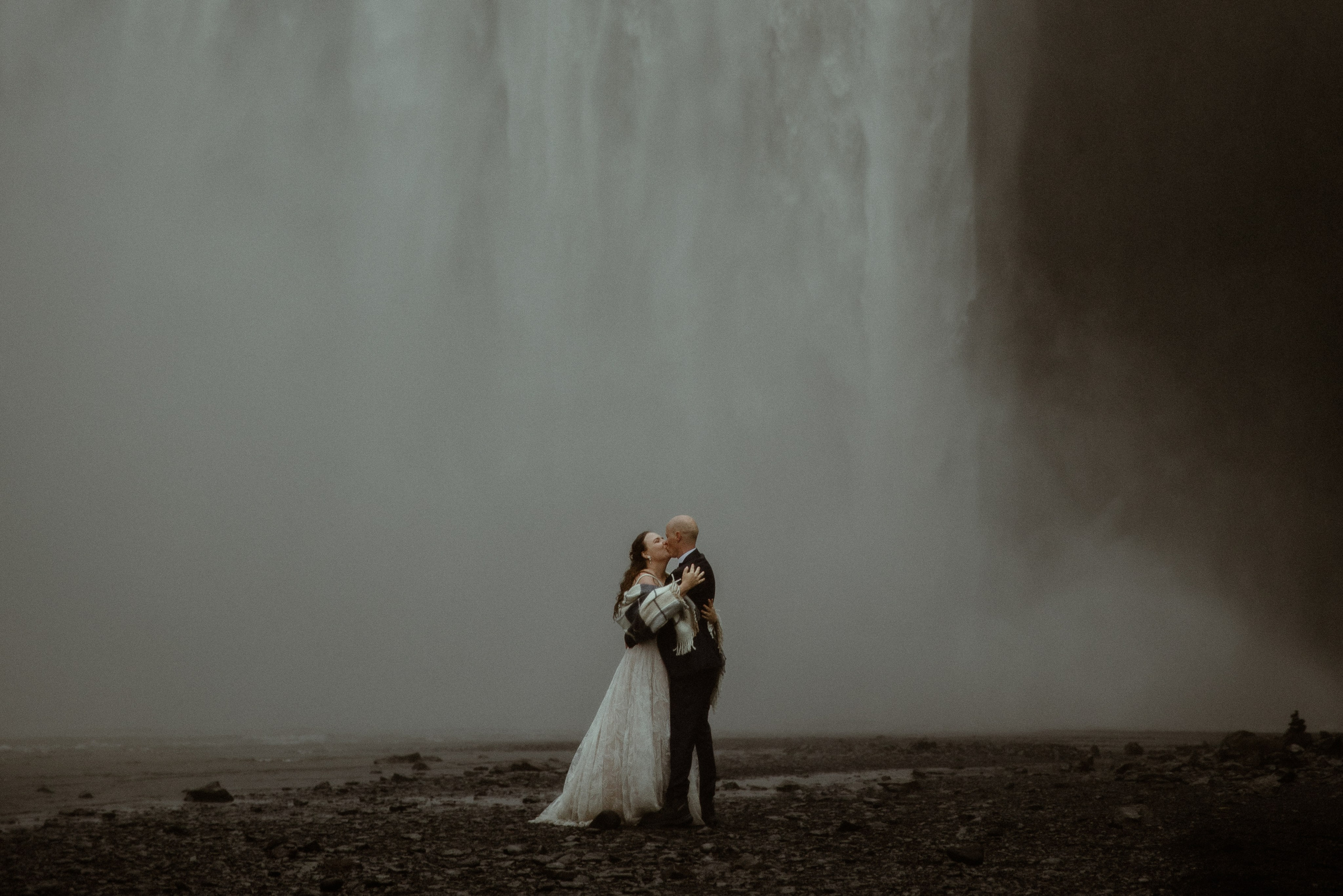 Iceland Elopement at Black Sand Beach. Iceland elopement photographer & videographer