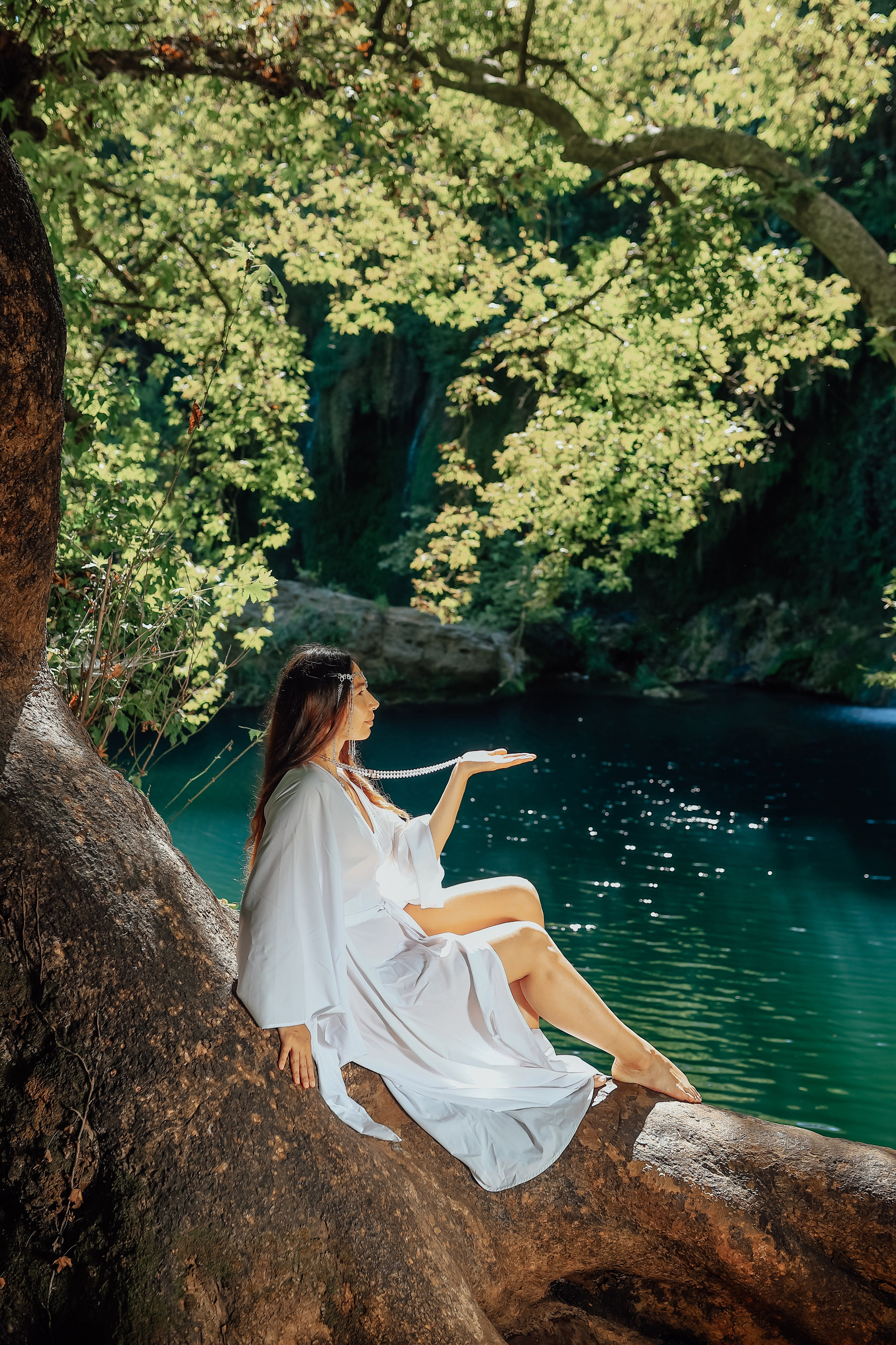 Photoshooting at Kurshunlu waterfall. Photographer in Turkey, Antalya, Kemer, Belek, Side, Kas, Fethiye