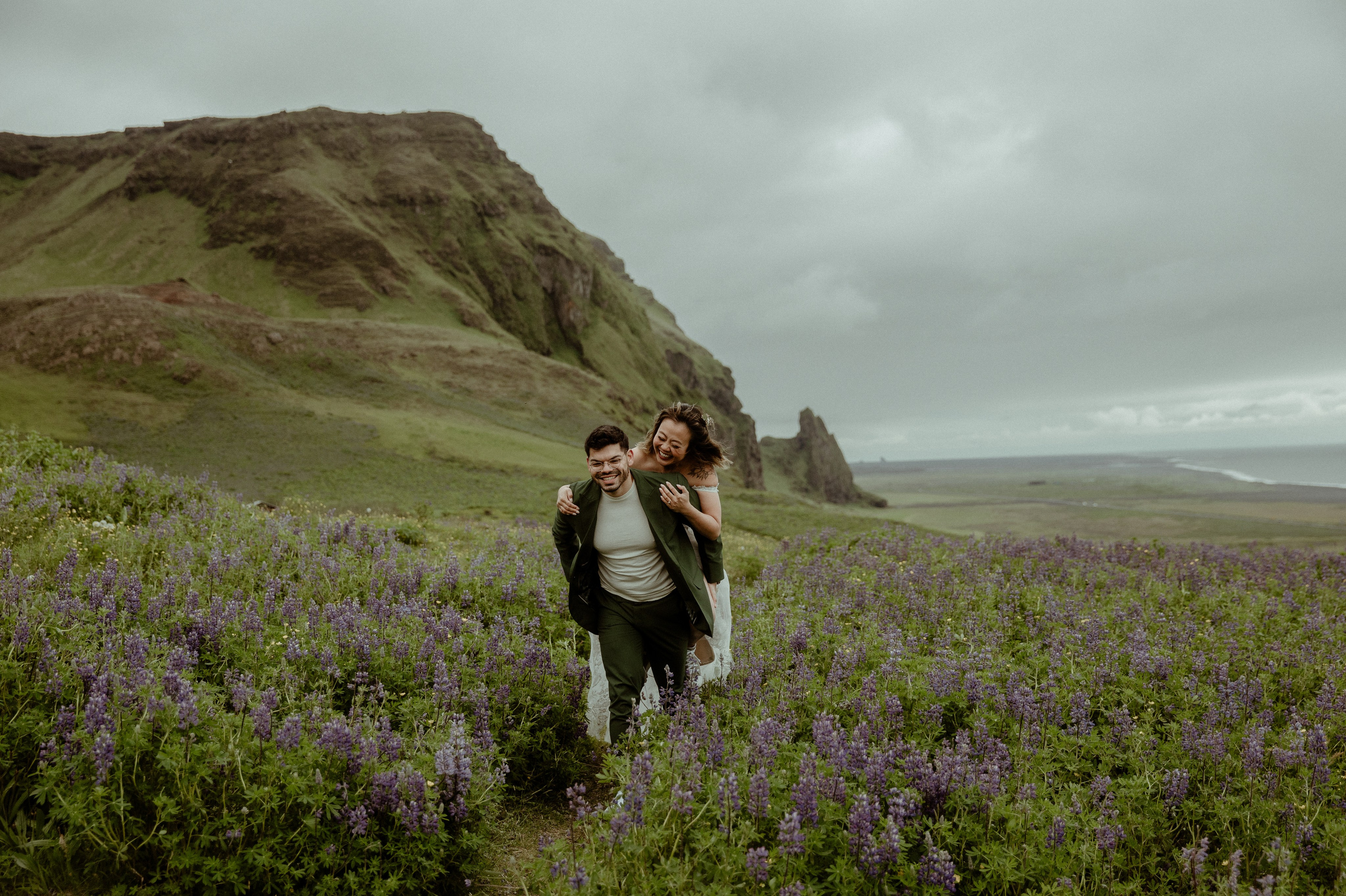 Elopement at Kvernufoss Waterfall. Iceland elopement photographer & videographer