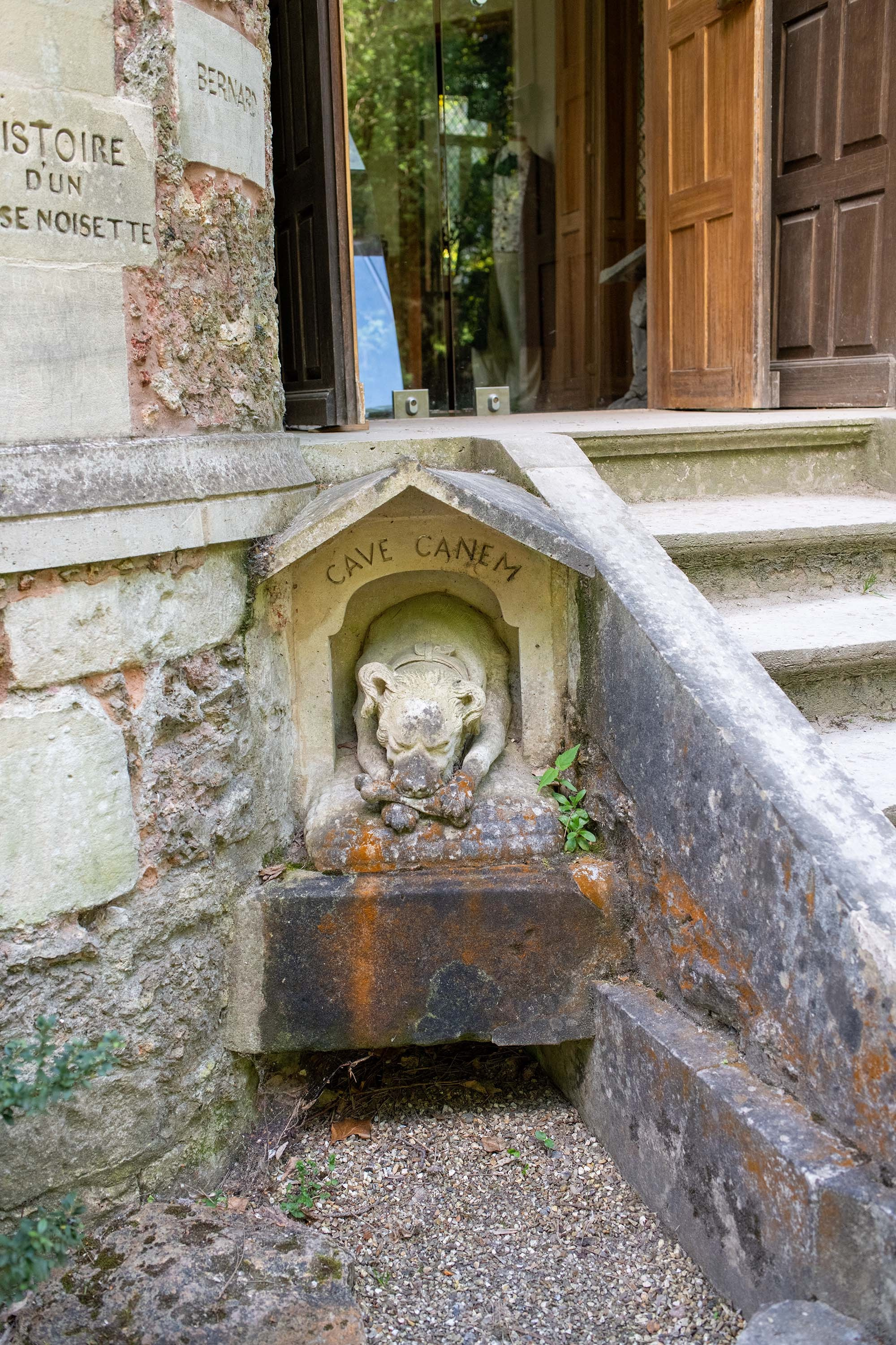 Carved stone animal sculpture at the entrance of Château d'If, Château de Monte-Cristo, France