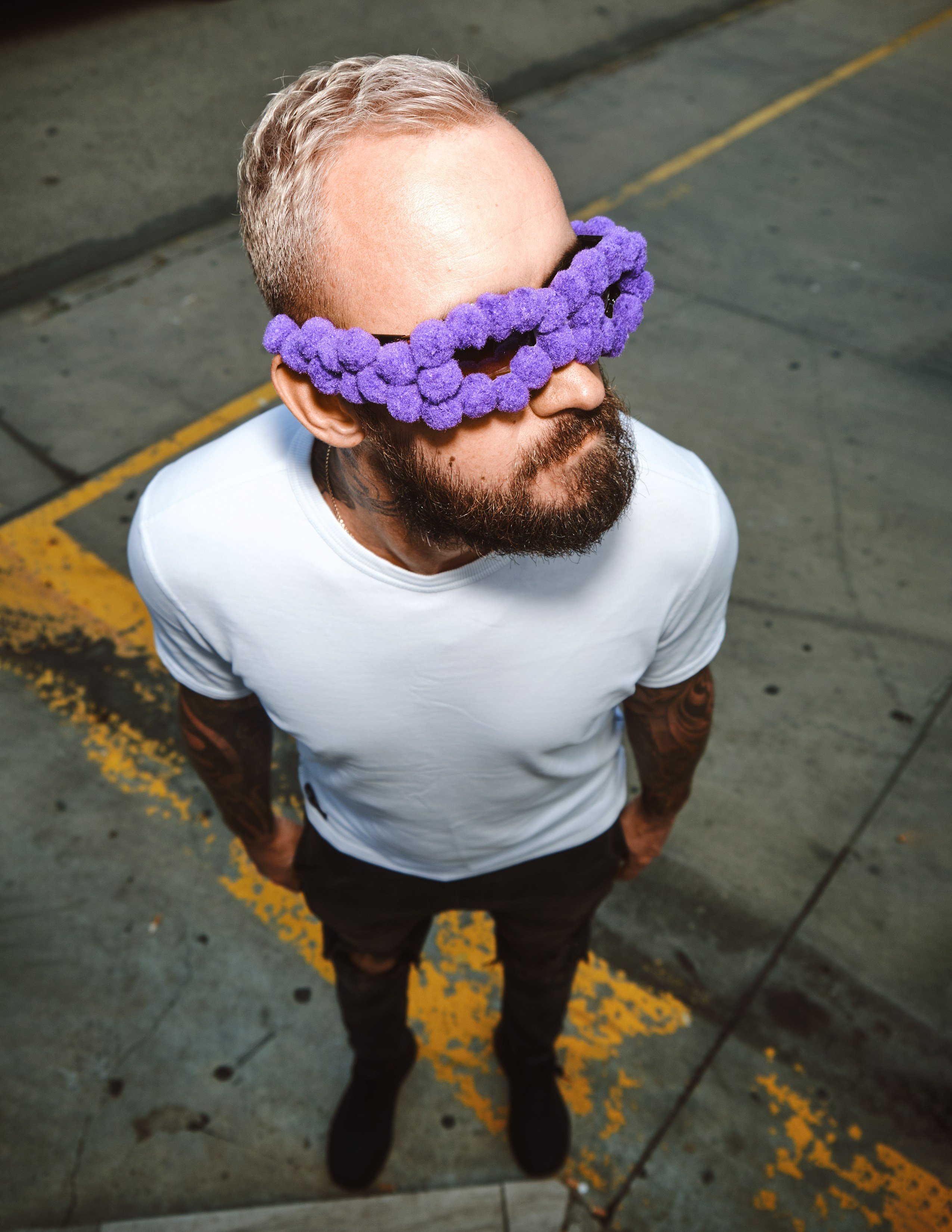 Street photography with flash light in the industrial area of Torrevieja, Alicante