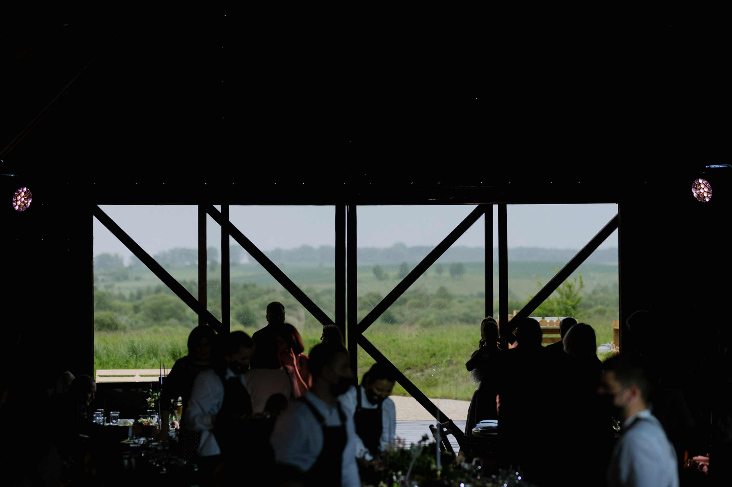 a group of people sitting at a table