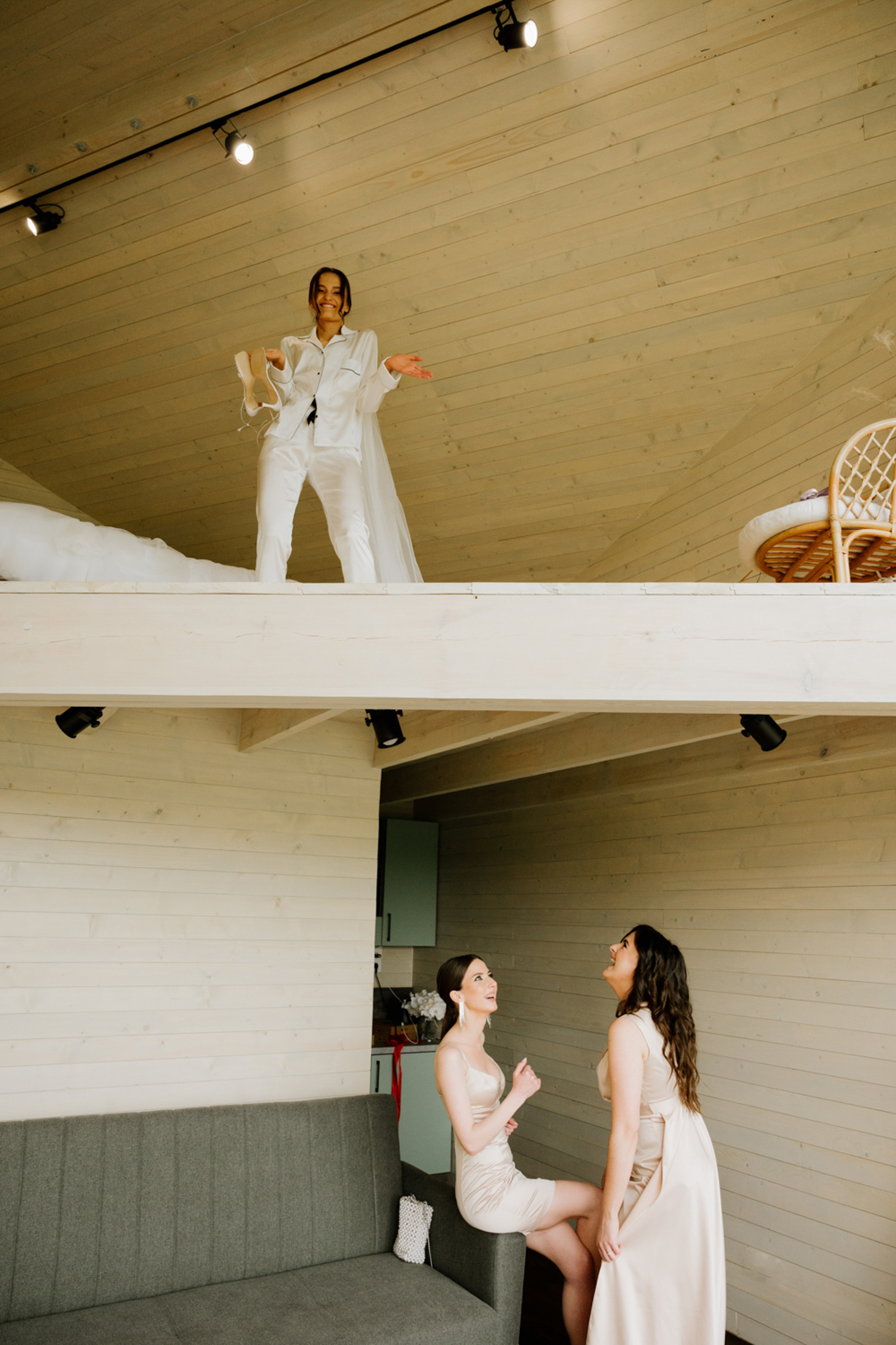 a woman in a white dress