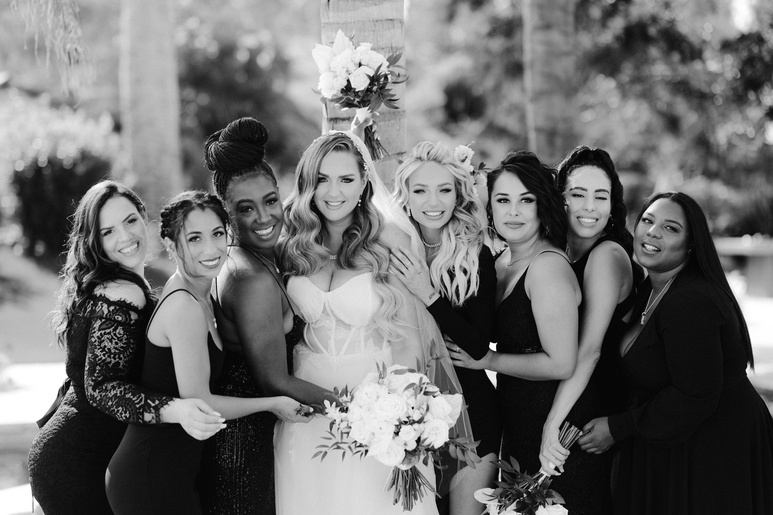 a group of women posing for a photo