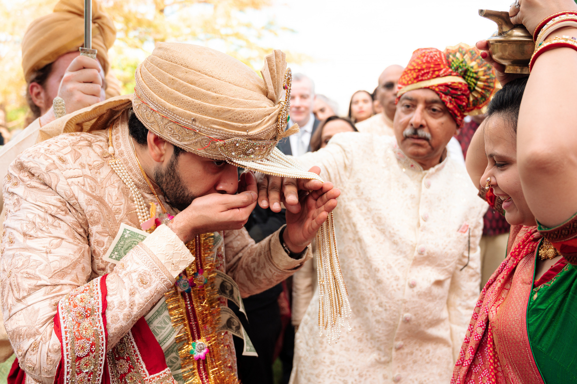 a man in a white suit