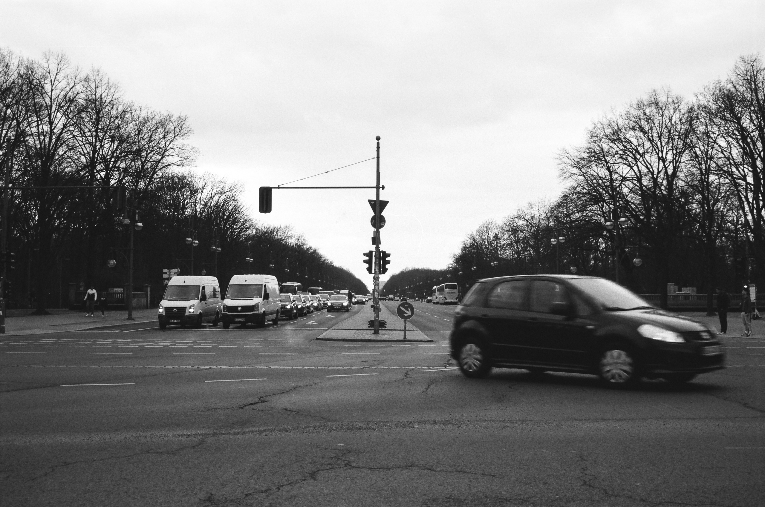 The Streets of Berlin in B&W