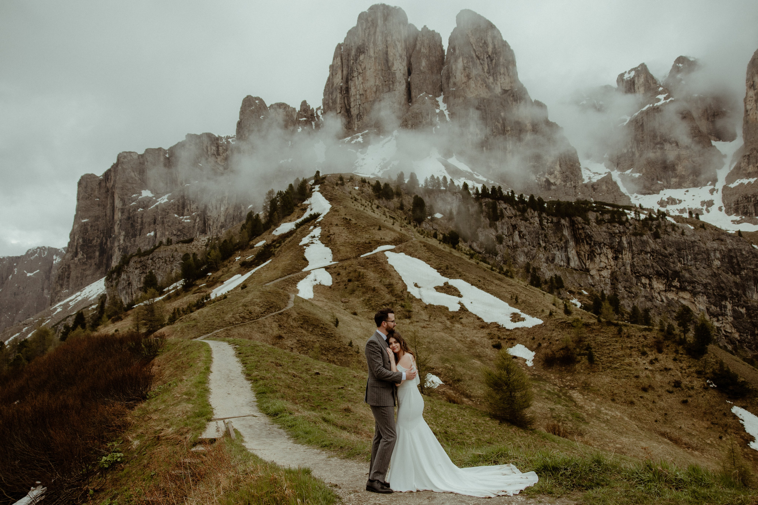 Dreamy elopement in Dolomites. Iceland elopement photographer & videographer